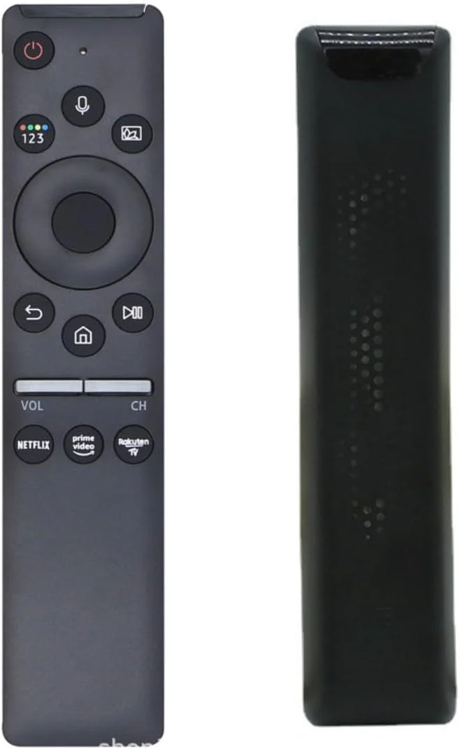 ریموت کنترل هوشمند صوتی برای تلویزیون های هوشمند سامسونگ، ریموت کنترل جهانی برای تلویزیون های هوشمند سامسونگ، QLED UHD SUHD HDR HDTV 4K/8K 3D، دارای دکمه های نتفلیکس و پرایم ویدیو، پشتیبانی از عملکرد صوتی. ریموت کنترل هوشمند صوتی برای تلویزیون های هوشمند سامسونگ، ریموت کنترل جهانی برای تلویزیون های هوشمند سامسونگ، QLED UHD SUHD HDR HDTV 4K/8K 3D، دارای دکمه های نتفلیکس و پرایم ویدیو، پشتیبانی از عملکرد صوتی.
