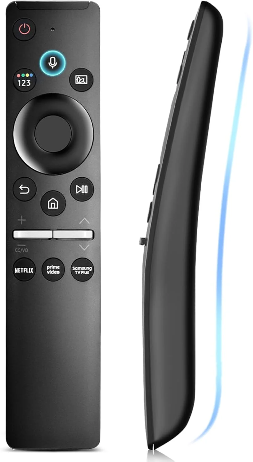 ریموت کنترل صوتی برای تلویزیون های هوشمند سامسونگ، ریموت کنترل جهانی سازگار با تمام تلویزیون های سامسونگ LED QLED UHD SUHD HDR LCD Frame Curved Solar HDTV 4K 8K 3D Q60 Q70 Q80 Curved Frame جایگزین ریموت ریموت کنترل صوتی برای تلویزیون های هوشمند سامسونگ، ریموت کنترل جهانی سازگار با تمام تلویزیون های سامسونگ LED QLED UHD SUHD HDR LCD Frame Curved Solar HDTV 4K 8K 3D Q60 Q70 Q80 Curved Frame جایگزین ریموت