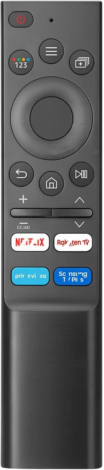 ریموت کنترل جهانی سامسونگ BN59-01385B/A/01363A و 01358D/01357A برای تلویزیون های The Frame/Serif/Neo QLED/Crystal UHD 4K 8K – بدون نیاز به تنظیمات، سازگار با Solar/OLED ریموت کنترل جهانی سامسونگ BN59-01385B/A/01363A و 01358D/01357A برای تلویزیون های The Frame/Serif/Neo QLED/Crystal UHD 4K 8K – بدون نیاز به تنظیمات، سازگار با Solar/OLED