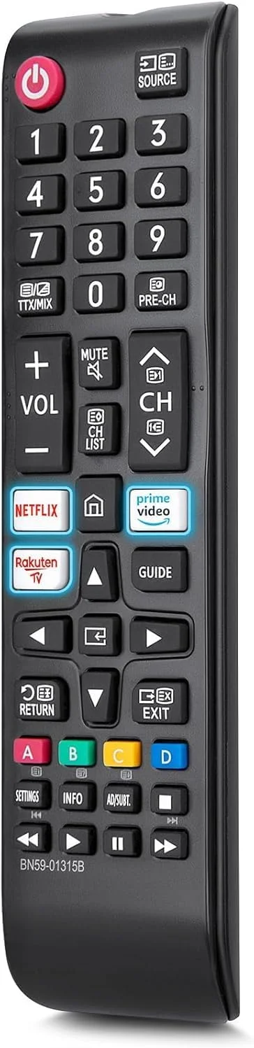 ریموت کنترل یونیورسال برای تلویزیون سامسونگ، جایگزین ریموت برای تمام تلویزیون های هوشمند ال سی دی ال ای دی SUHD UHD HDTV 3D سامسونگ مدل های BN59-01199F BN59-01315A BN59-01315B BN59-01315J BN59-01315D BN59-01315N