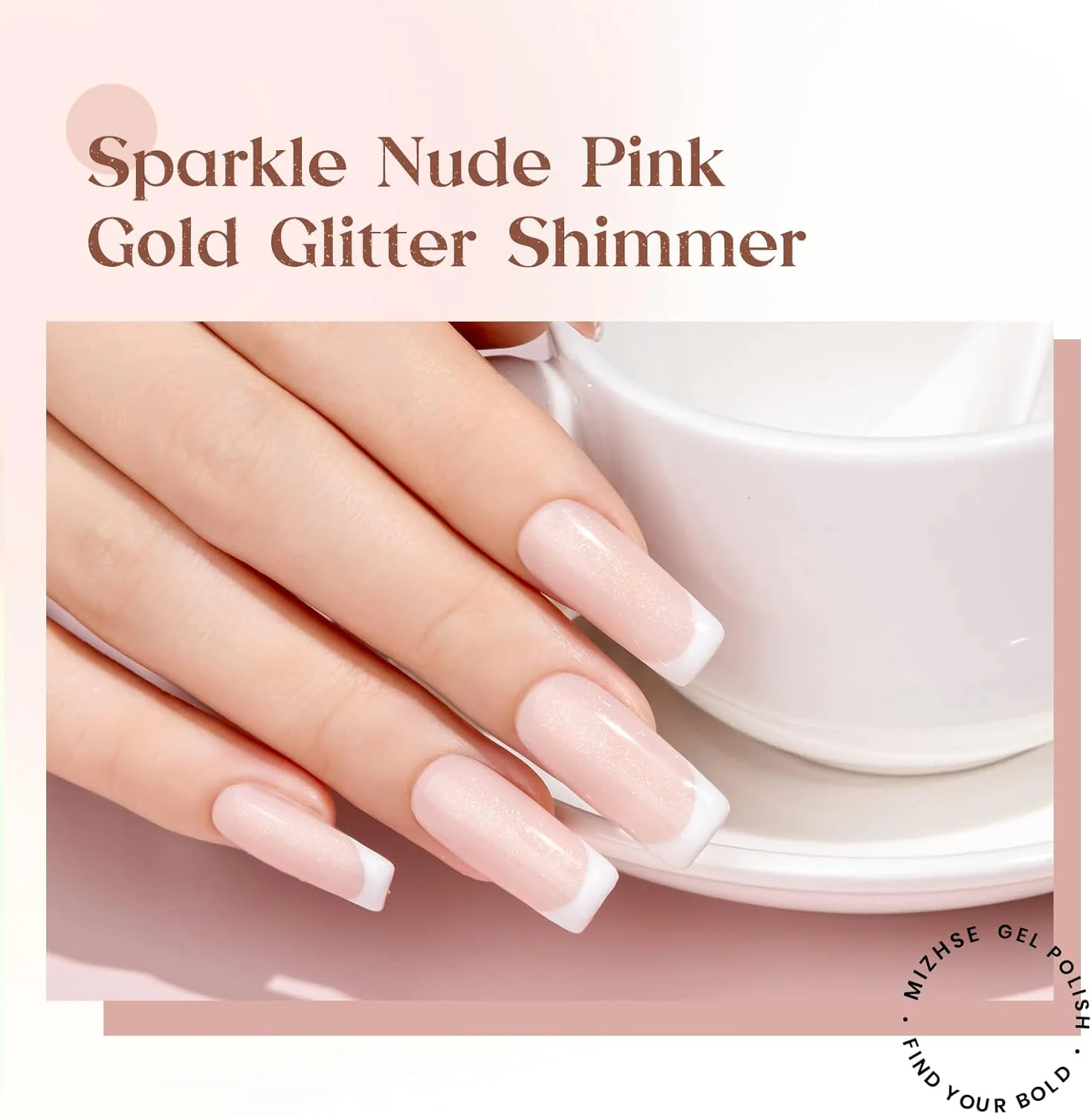 لاک ژل ناخن MIZHSE UV، رنگ هلویی 12 میلی لیتر، لاک ژل ناخن رنگ های ژله ای براق، لاک ژل ناخن طبیعی، اکلیلی، صورتی، لاک UV، طراحی ناخن، ژل ناخن، صورتی