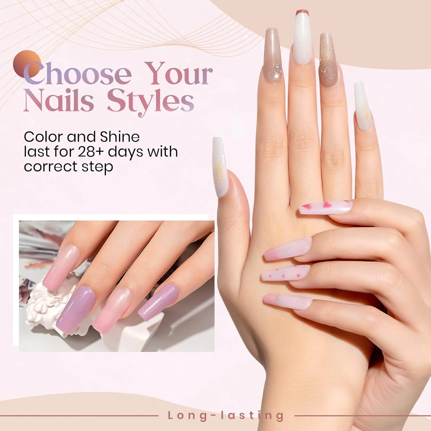 لاک ژل اکلیلی و براق MIZHSE، 7 میلی لیتر، ژلی شیری رنگین کمانی صورتی کالباسی قهوه ای، لاک ژل براق و نیمه شفاف، ست مانیکور 12 رنگ لاک ژل اکلیلی و براق MIZHSE، 7 میلی لیتر، ژلی شیری رنگین کمانی صورتی کالباسی قهوه ای، لاک ژل براق و نیمه شفاف، ست مانیکور 12 رنگ