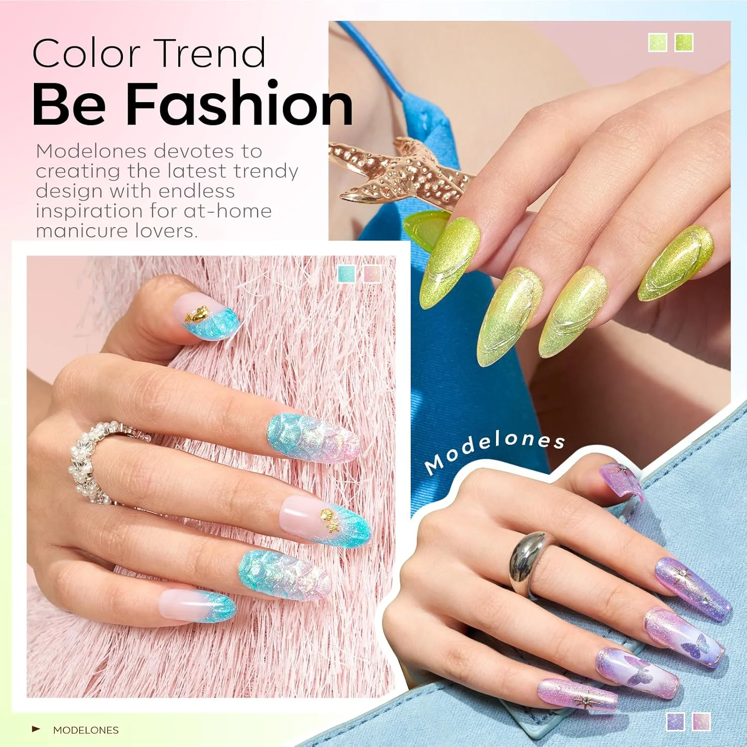 ست لاک ژل مدلونز، 6 رنگ صورتی، سبز، آبی، بنفش، لاک ژل اکلیلی، طیف های پاستلی براق، لاک ژل بهاری UV، مناسب طراحی ناخن در خانه، مناسب مانیکور برای زنان و مردان ست لاک ژل مدلونز، 6 رنگ صورتی، سبز، آبی، بنفش، لاک ژل اکلیلی، طیف های پاستلی براق، لاک ژل بهاری UV، مناسب طراحی ناخن در خانه، مناسب مانیکور برای زنان و مردان