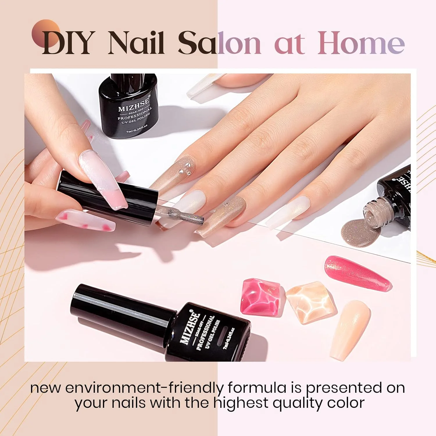 لاک ژل اکلیلی و براق MIZHSE، 7 میلی لیتر، ژلی شیری رنگین کمانی صورتی کالباسی قهوه ای، لاک ژل براق و نیمه شفاف، ست مانیکور 12 رنگ لاک ژل اکلیلی و براق MIZHSE، 7 میلی لیتر، ژلی شیری رنگین کمانی صورتی کالباسی قهوه ای، لاک ژل براق و نیمه شفاف، ست مانیکور 12 رنگ