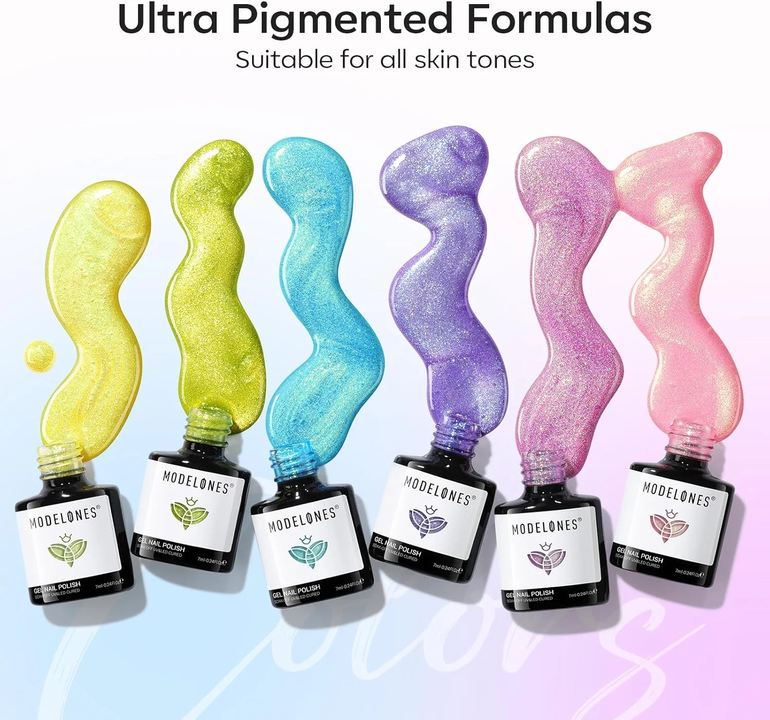 ست لاک ژل مدلونز، 6 رنگ صورتی، سبز، آبی، بنفش، لاک ژل اکلیلی، طیف های پاستلی براق، لاک ژل بهاری UV، مناسب طراحی ناخن در خانه، مناسب مانیکور برای زنان و مردان ست لاک ژل مدلونز، 6 رنگ صورتی، سبز، آبی، بنفش، لاک ژل اکلیلی، طیف های پاستلی براق، لاک ژل بهاری UV، مناسب طراحی ناخن در خانه، مناسب مانیکور برای زنان و مردان