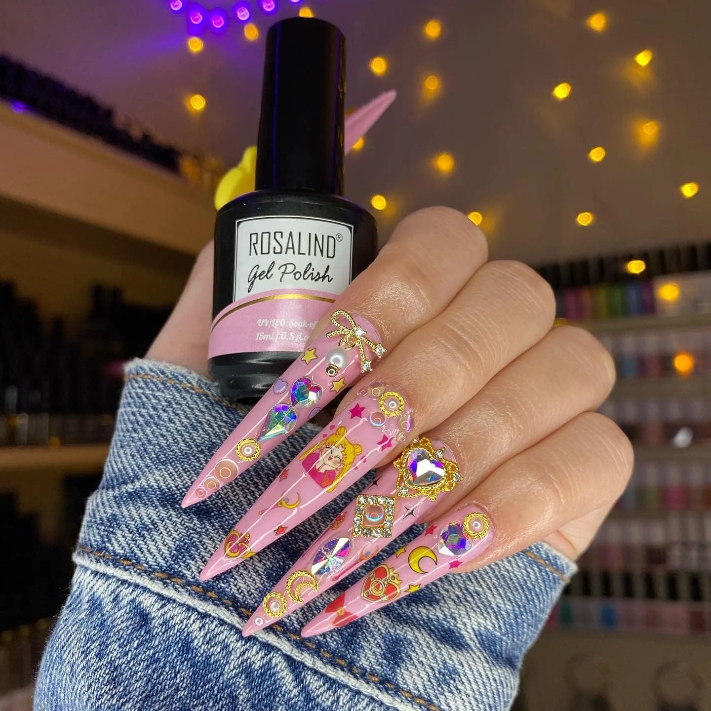 لاک ژل ناخن صورتی کالباسی رزالیند، 6 عددی، رنگ های پاستلی تابستانی، 15 میلی لیتر، لاک ژل سفید کالباسی، لاک ژل اکلیلی نقره ای آبی بنفش، طراحی ناخن پاستلی، ژل مانیکور برای زنان