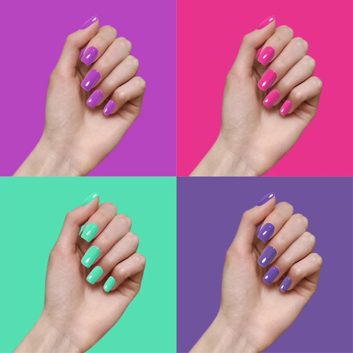 مجموعه لاک ژل ناخن UV ویشین، مجموعه لاک ناخن صدفی، ژل خیساندنی، رنگ های آبنباتی، ماکارون، طراحی ناخن، ژل مانیکور ناخن، کیت 6 عددی