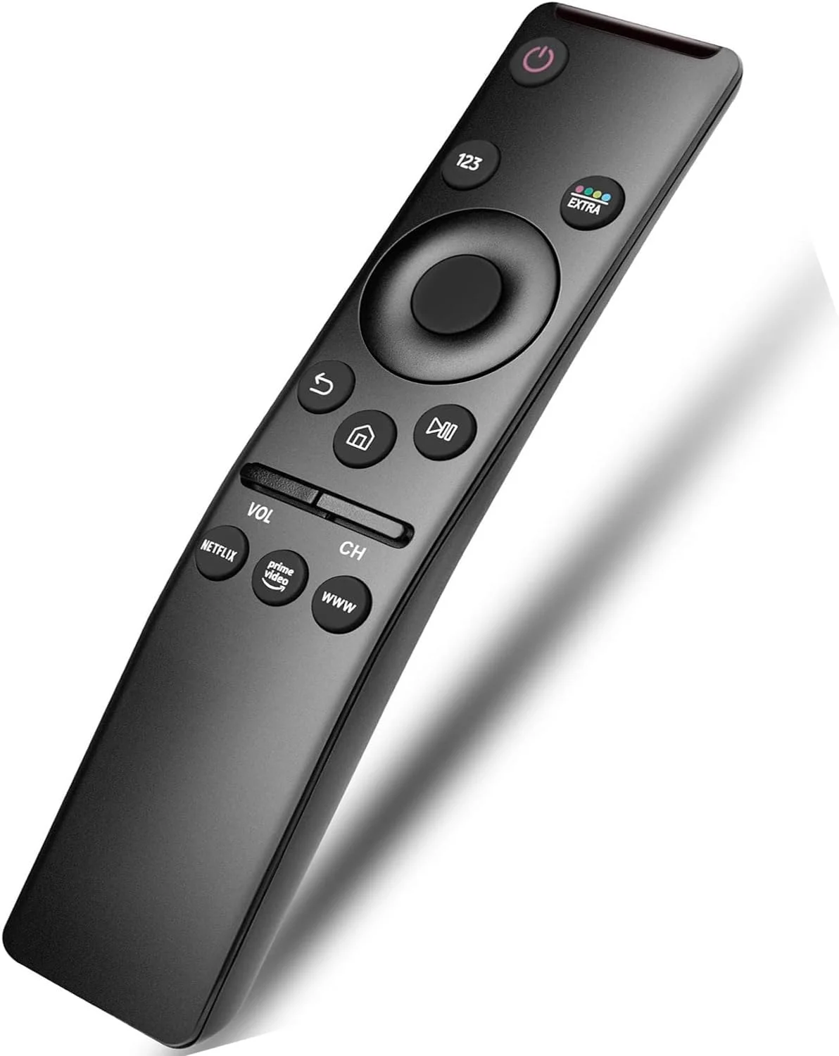 ریموت کنترل یونیورسال SMART SOURCE سازگار با تمام تلویزیون های هوشمند سامسونگ، QLED، LED، UHD، HDR SUHD منحنی HDTV 3D 4K 8K - دارای دکمه های نتفلیکس و پرایم ویدیو