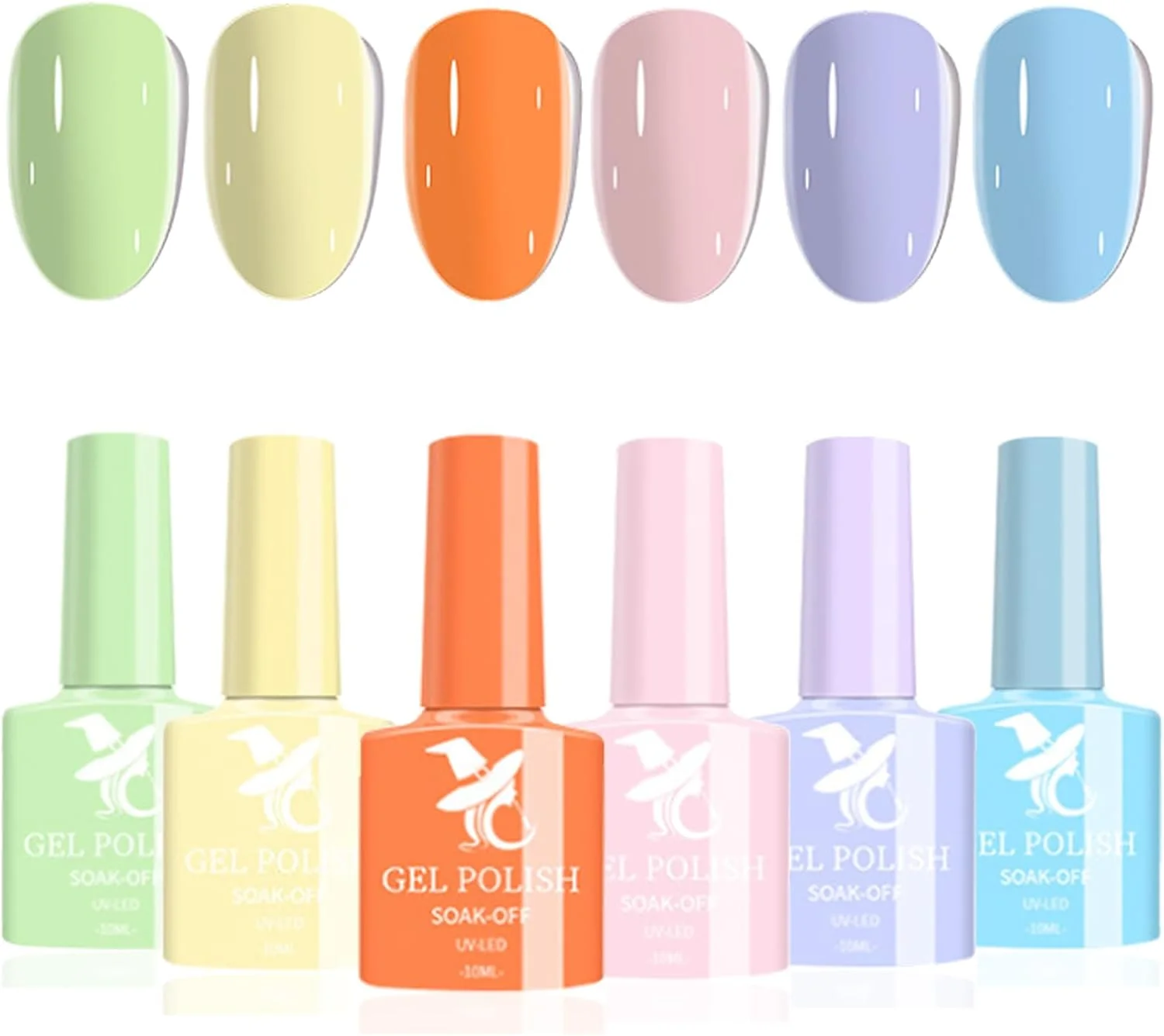 لاک ژل پاستیلی BANKTMil - ست لاک ژل تابستانی 6 رنگ روشن - صورتی آبی بنفش زرد سبز - سری ماکارون آبنباتی - ژل UV LED خیساندنی برای طراحی ناخن لاک ژل پاستیلی BANKTMil - ست لاک ژل تابستانی 6 رنگ روشن - صورتی آبی بنفش زرد سبز - سری ماکارون آبنباتی - ژل UV LED خیساندنی برای طراحی ناخن