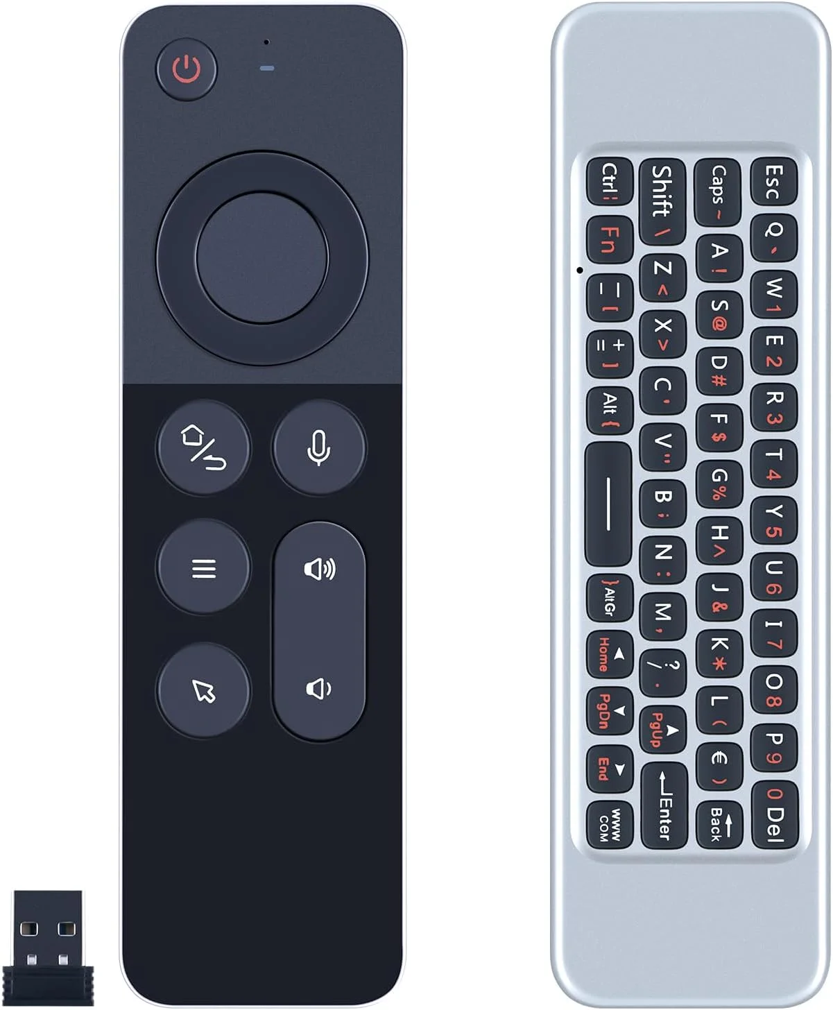 موس هوایی W3، کنترل از راه دور صوتی بی‌سیم 2.4G با کیبورد، سازگار با Nvidia Shield/اندروید باکس/کامپیوتر/پروژکتور/HTPC/کامپیوترهای All-in-one