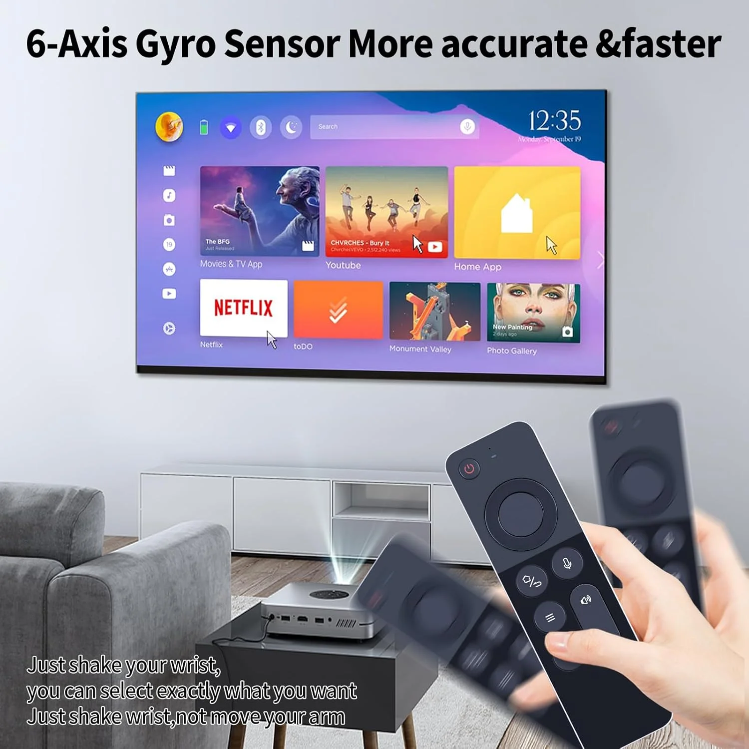 موس هوایی W3، کنترل از راه دور صوتی بی‌سیم 2.4G با کیبورد، سازگار با Nvidia Shield/اندروید باکس/کامپیوتر/پروژکتور/HTPC/کامپیوترهای All-in-one