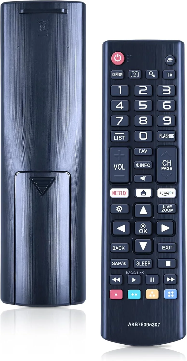 ریموت کنترل جهانی WDZP برای تلویزیون های ال جی - مستقیم برای همه تلویزیون های ال سی دی ال ای دی یو اچ دی اولد اچ دی تی وی هوشمند پلاسما مجیک وب او اس سه بعدی 4K، با کلیدهای میانبر برای نتفلیکس و پرایم ویدیو