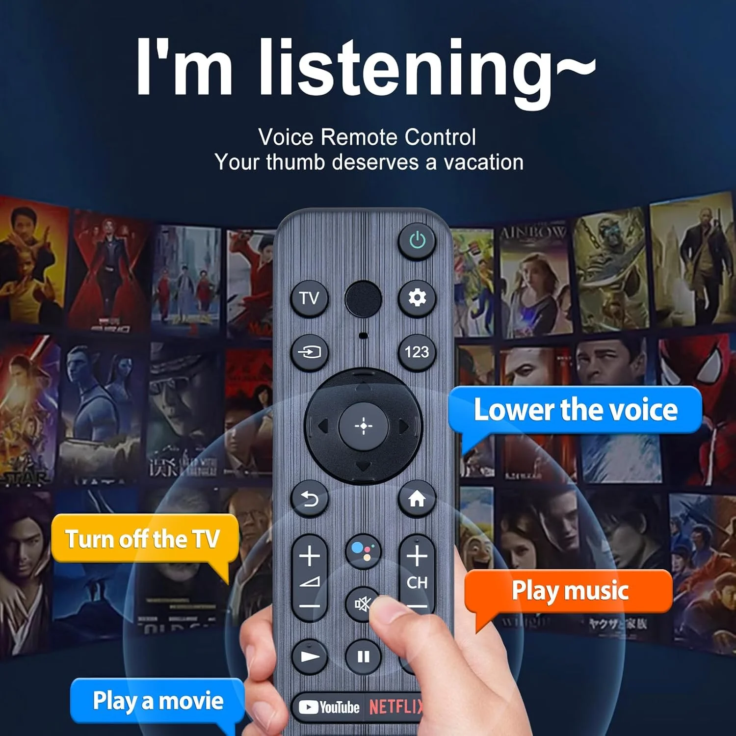 ریموت کنترل جستجوی صوتی جایگزین RMF-TX800U مناسب برای تلویزیون هوشمند 4K HDR LED سونی مدل های A80K X80K X95K X90K X85K (سال 2022) KD-50X85K KD-75X85K KD-85X85K XR-65X90K KD-50X80K KD-55X80K XR-65A80K XR-55X90K