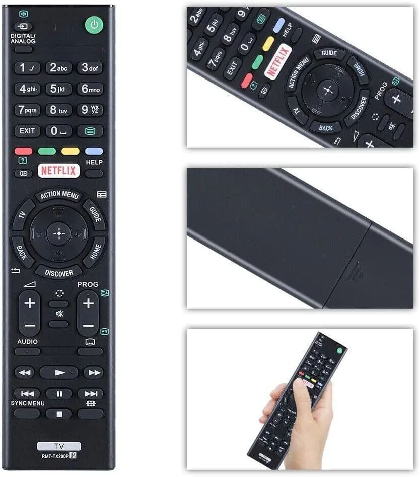 ریموت کنترل جدید RMT-TX200P مناسب برای تلویزیون سونی براویا مدل های KD-65X7500D KD-55X7000D KD-49X7000D KD65X7500D KD55X7000D KD49X7000D