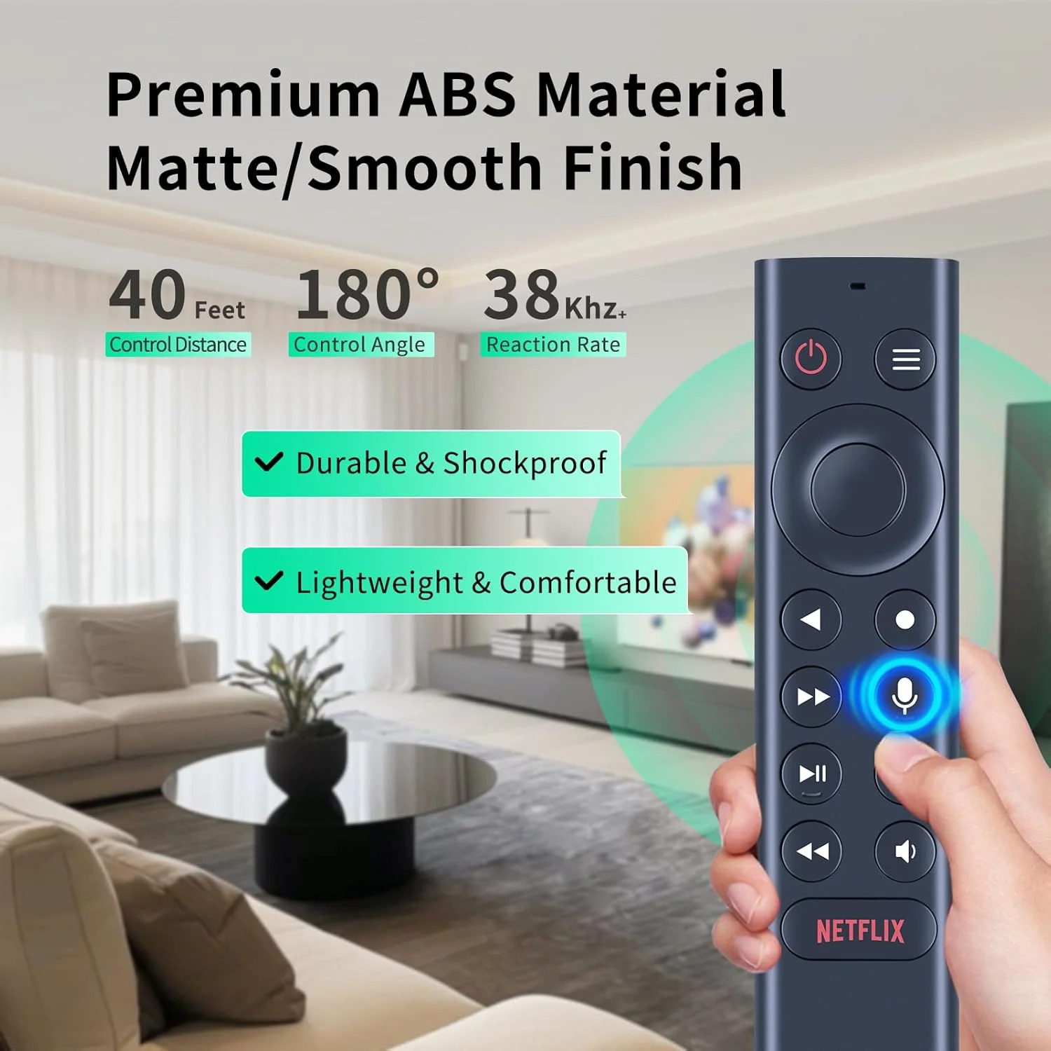 کنترل از راه دور صوتی جدید WDZP P3700 مناسب برای NVIDIA Shield TV 2015 2017 2019 با عملکرد جستجوی صوتی و دکمه نور پس زمینه