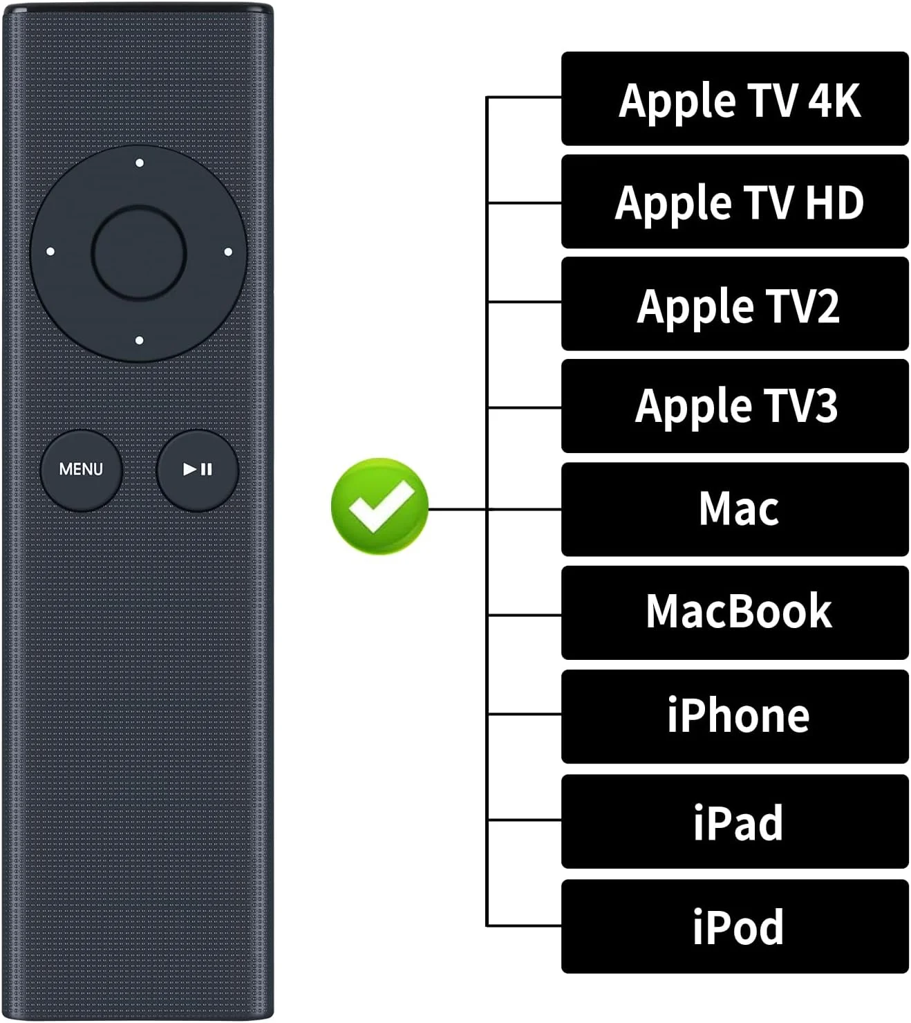 WDZP New Replacement Remote Control suit for Apple tv 1 2 3 A1427 A1469 A1378 A1294 V Box 1651APPLE MC377LL/A MD199LL/A MC572LL/A MM4T2AM/A MM4T2ZM/A Mac Music System (No Voice Function) WDZP New Replacement Remote Control suit for Apple tv 1 2 3 A1427 A1469 A1378 A1294 V Box 1651APPLE MC377LL/A MD199LL/A MC572LL/A MM4T2AM/A MM4T2ZM/A Mac Music System (No Voice Function)