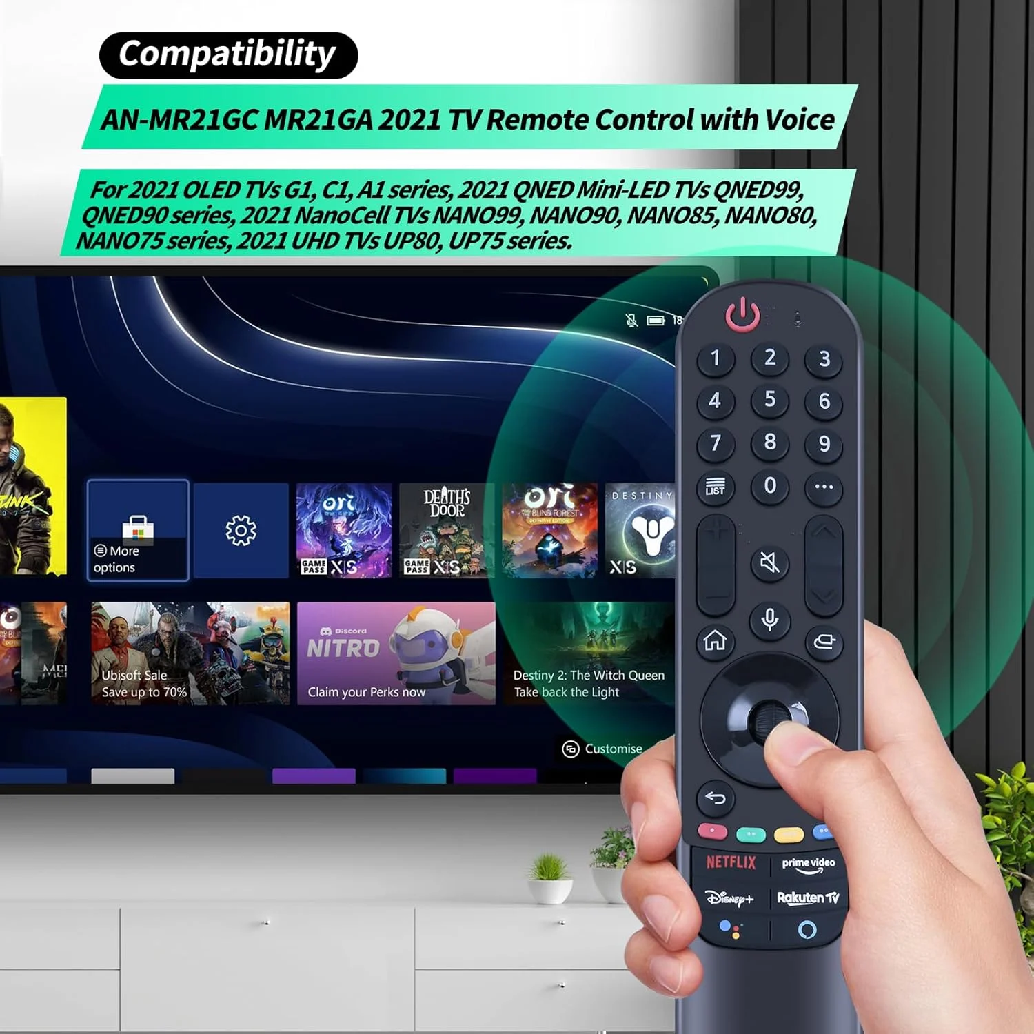 ریموت کنترل جادویی صوتی AN-MR21GC MR21GC سازگار با تلویزیون های هوشمند ال جی 2019 2020 2021 ریموت کنترل جادویی صوتی AN-MR21GC MR21GC سازگار با تلویزیون های هوشمند ال جی 2019 2020 2021