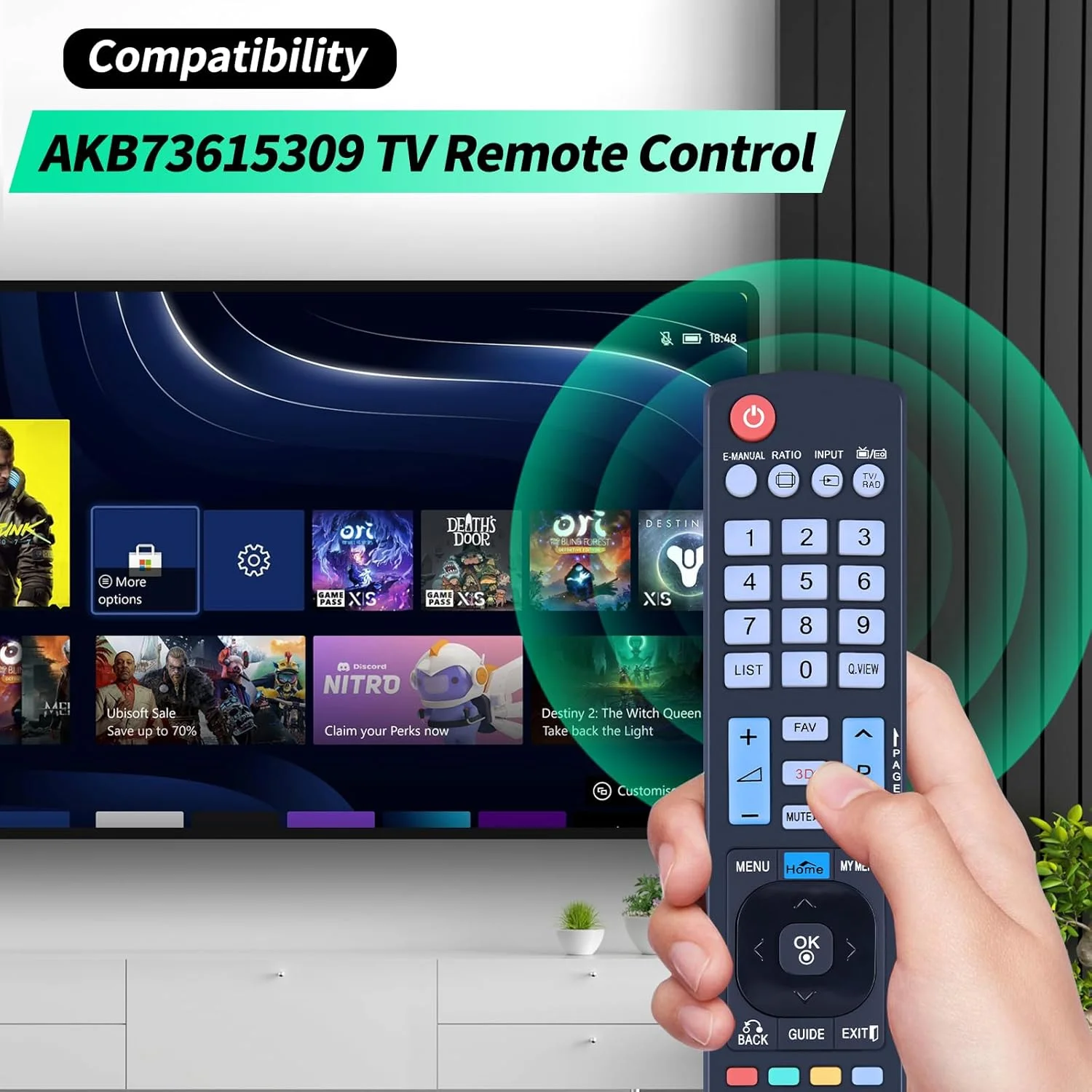 ریموت کنترل جایگزین WDZP New AKB73615306 AKB73615309 برای تلویزیون ال جی مدل های 32LM6200 32LM6400 32LM6410 42LM6200 42LM6410 42LM6700 42LM7600 ریموت کنترل جایگزین WDZP New AKB73615306 AKB73615309 برای تلویزیون ال جی مدل های 32LM6200 32LM6400 32LM6410 42LM6200 42LM6410 42LM6700 42LM7600