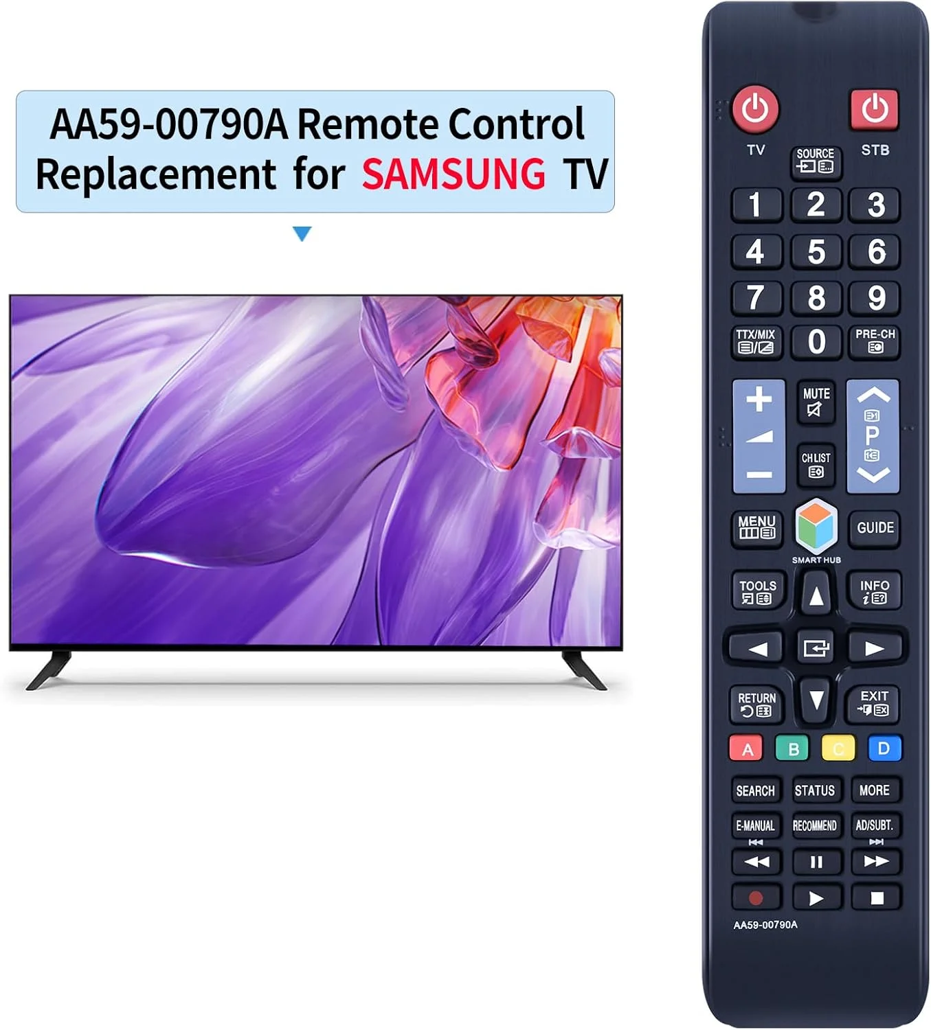 ریموت کنترل جدید AA59-00790A مناسب برای تلویزیون های هوشمند سامسونگ UE75F6300 UE32F6200 UE40F6200 UE46F6200 UE50F6200 UE32F5300 UE40F5300 UE42F5300 UE46F5300 UE39F5300 UE22F5400 UE22F5410 UE40F6320 UE46F6320 ریموت کنترل جدید AA59-00790A مناسب برای تلویزیون های هوشمند سامسونگ UE75F6300 UE32F6200 UE40F6200 UE46F6200 UE50F6200 UE32F5300 UE40F5300 UE42F5300 UE46F5300 UE39F5300 UE22F5400 UE22F5410 UE40F6320 UE46F6320