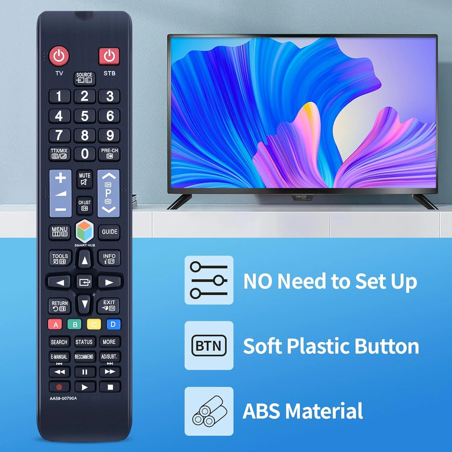ریموت کنترل جدید AA59-00790A مناسب برای تلویزیون های هوشمند سامسونگ UE75F6300 UE32F6200 UE40F6200 UE46F6200 UE50F6200 UE32F5300 UE40F5300 UE42F5300 UE46F5300 UE39F5300 UE22F5400 UE22F5410 UE40F6320 UE46F6320 ریموت کنترل جدید AA59-00790A مناسب برای تلویزیون های هوشمند سامسونگ UE75F6300 UE32F6200 UE40F6200 UE46F6200 UE50F6200 UE32F5300 UE40F5300 UE42F5300 UE46F5300 UE39F5300 UE22F5400 UE22F5410 UE40F6320 UE46F6320