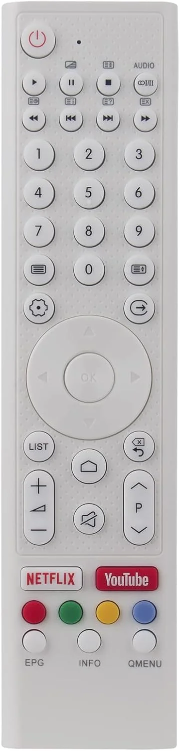 ریموت کنترل جایگزین جدید VINABTY مناسب برای تلویزیون CHIQ با کلیدهای NETFLIX و YOUTUBE