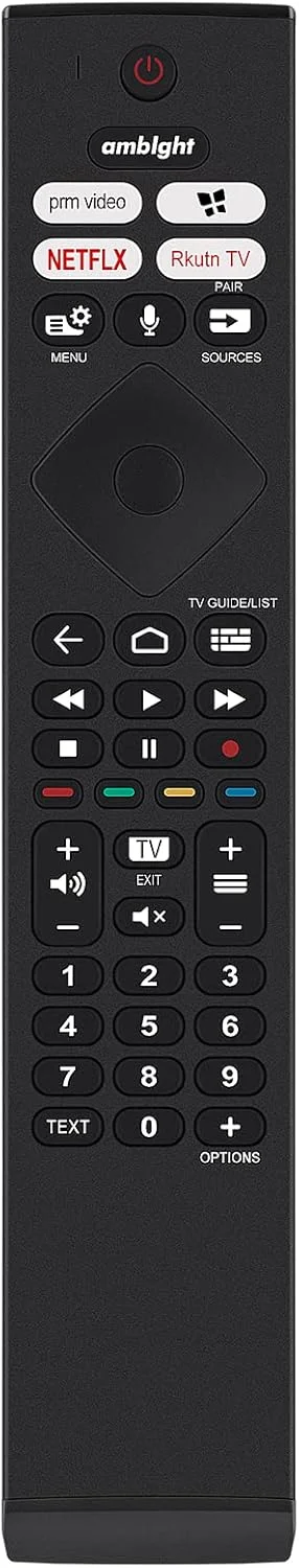 ریموت کنترل صوتی جایگزین یونیورسال VINABTY مناسب برای تلویزیون های فیلیپس مدل های 398GM10SEPHN0004SY 43PUS8507/12 43PUS8807/12 50PUS8507/12 50PUS8807/12 55PUS8807/12 58PUS8507/12 58PUS8507/12 12 6 6