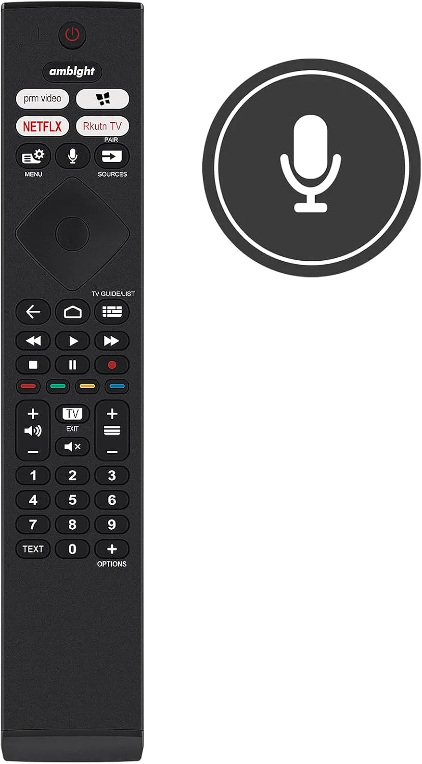 ریموت کنترل صوتی جایگزین یونیورسال VINABTY مناسب برای تلویزیون های فیلیپس مدل های 398GM10SEPHN0004SY 43PUS8507/12 43PUS8807/12 50PUS8507/12 50PUS8807/12 55PUS8807/12 58PUS8507/12 58PUS8507/12 12 6 6 ریموت کنترل صوتی جایگزین یونیورسال VINABTY مناسب برای تلویزیون های فیلیپس مدل های 398GM10SEPHN0004SY 43PUS8507/12 43PUS8807/12 50PUS8507/12 50PUS8807/12 55PUS8807/12 58PUS8507/12 58PUS8507/12 12 6 6