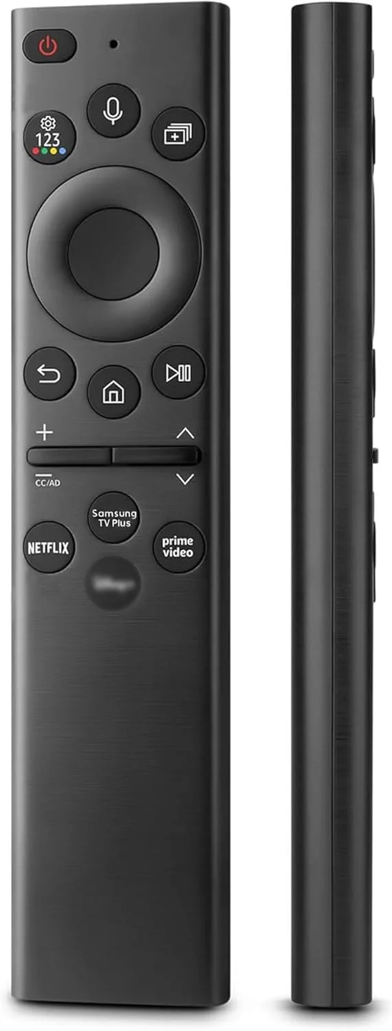 ریموت کنترل جهانی سازگار با صدا برای تلویزیون های هوشمند سامسونگ: جایگزین BN59-01385A – طراحی شده برای مدل های Frame، Serif، Crystal، Solar، UHD، Neo QLED، OLED، 4K، 8K