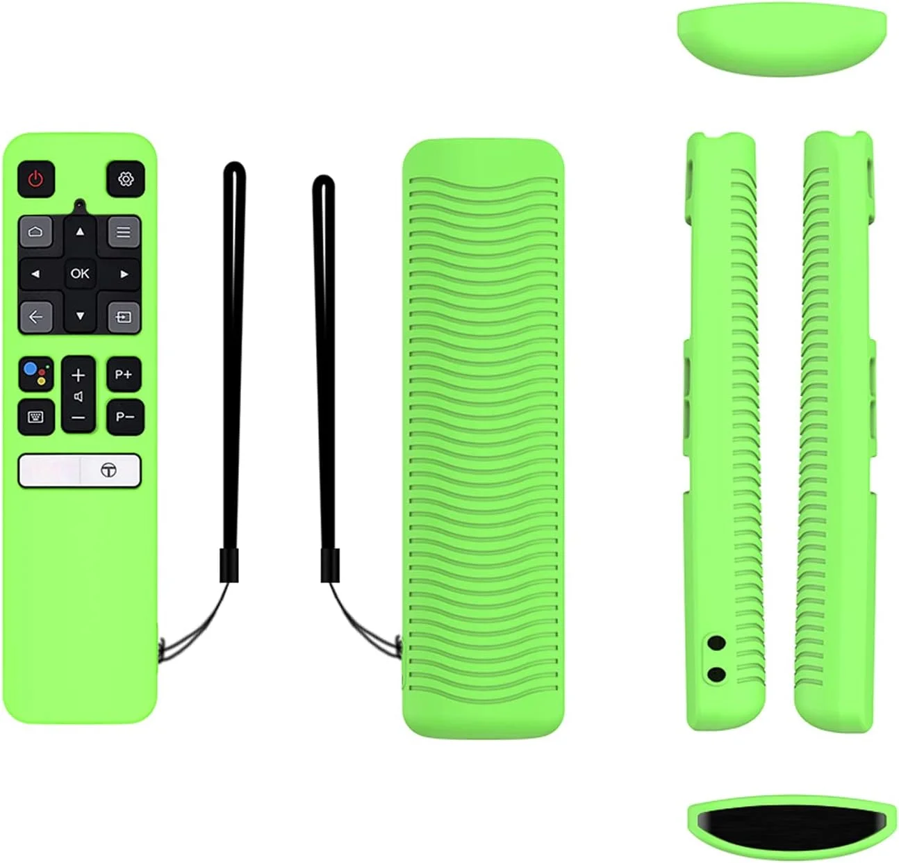 کاور سیلیکونی ریموت کنترل تلویزیون USLIKE مدل RC802v Fmr1 Flr1 Fnr1 مناسب برای تلویزیون های TCL، کاور سیلیکونی تلویزیون LCD مدل های 65p8s 55p8s 55ep630 50p8s