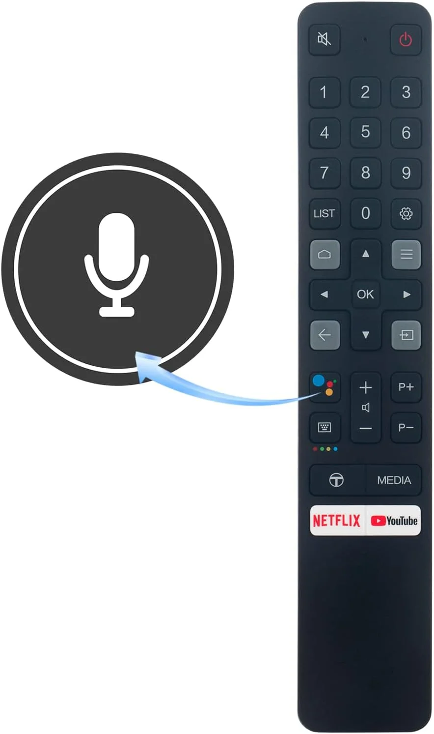ریموت کنترل جایگزین صوتی VINABTY ARC901V RC901V FMR1 - مناسب برای ریموت کنترل تلویزیون LCD صوتی TCL iFFALCON مدل های 65K610B 32F510B 43K610B 65P618 55K610B K610B N8Q3 43P618 P618 50P618 ریموت کنترل جایگزین صوتی VINABTY ARC901V RC901V FMR1 - مناسب برای ریموت کنترل تلویزیون LCD صوتی TCL iFFALCON مدل های 65K610B 32F510B 43K610B 65P618 55K610B K610B N8Q3 43P618 P618 50P618
