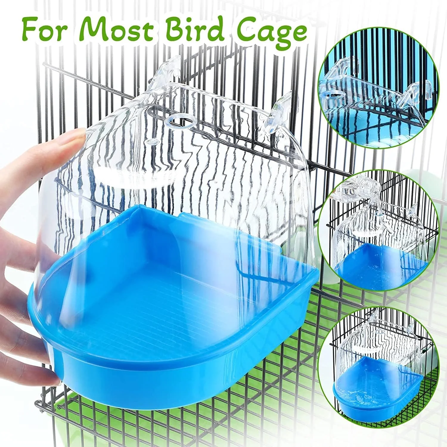 جعبه حمام پرنده Excefore، 2 عدد وان حمام طوطی قفسی، لوازم جانبی قفس پرنده حمام برای قناری کوچک، مرغ عشق، عروس هلندی، باجریگار (آبی و سبز) جعبه حمام پرنده Excefore، 2 عدد وان حمام طوطی قفسی، لوازم جانبی قفس پرنده حمام برای قناری کوچک، مرغ عشق، عروس هلندی، باجریگار (آبی و سبز)