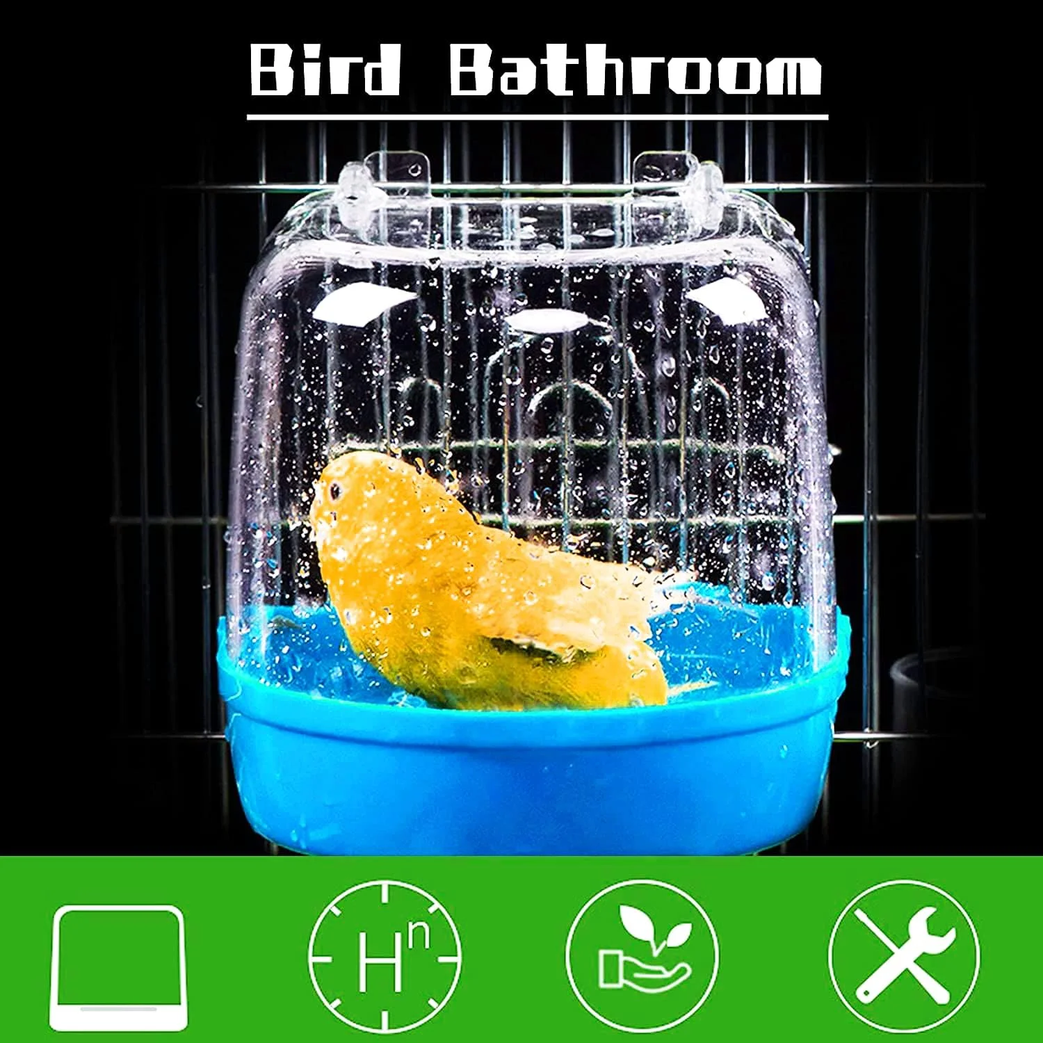 جعبه حمام پرنده Excefore، 2 عدد وان حمام طوطی قفسی، لوازم جانبی قفس پرنده حمام برای قناری کوچک، مرغ عشق، عروس هلندی، باجریگار (آبی و سبز) جعبه حمام پرنده Excefore، 2 عدد وان حمام طوطی قفسی، لوازم جانبی قفس پرنده حمام برای قناری کوچک، مرغ عشق، عروس هلندی، باجریگار (آبی و سبز)