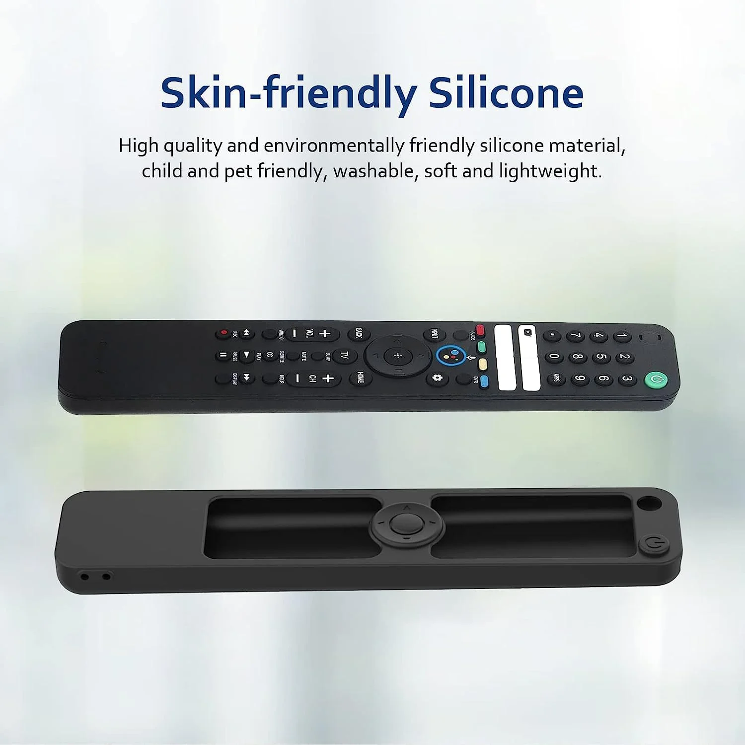 کاور سیلیکونی ریموت کنترل تلویزیون سونی 4K مدل RMF-TX621E RMF-TX520P RMF-TX621P RMF-TX520U RMF-TX600U ضد ضربه (مشکی)