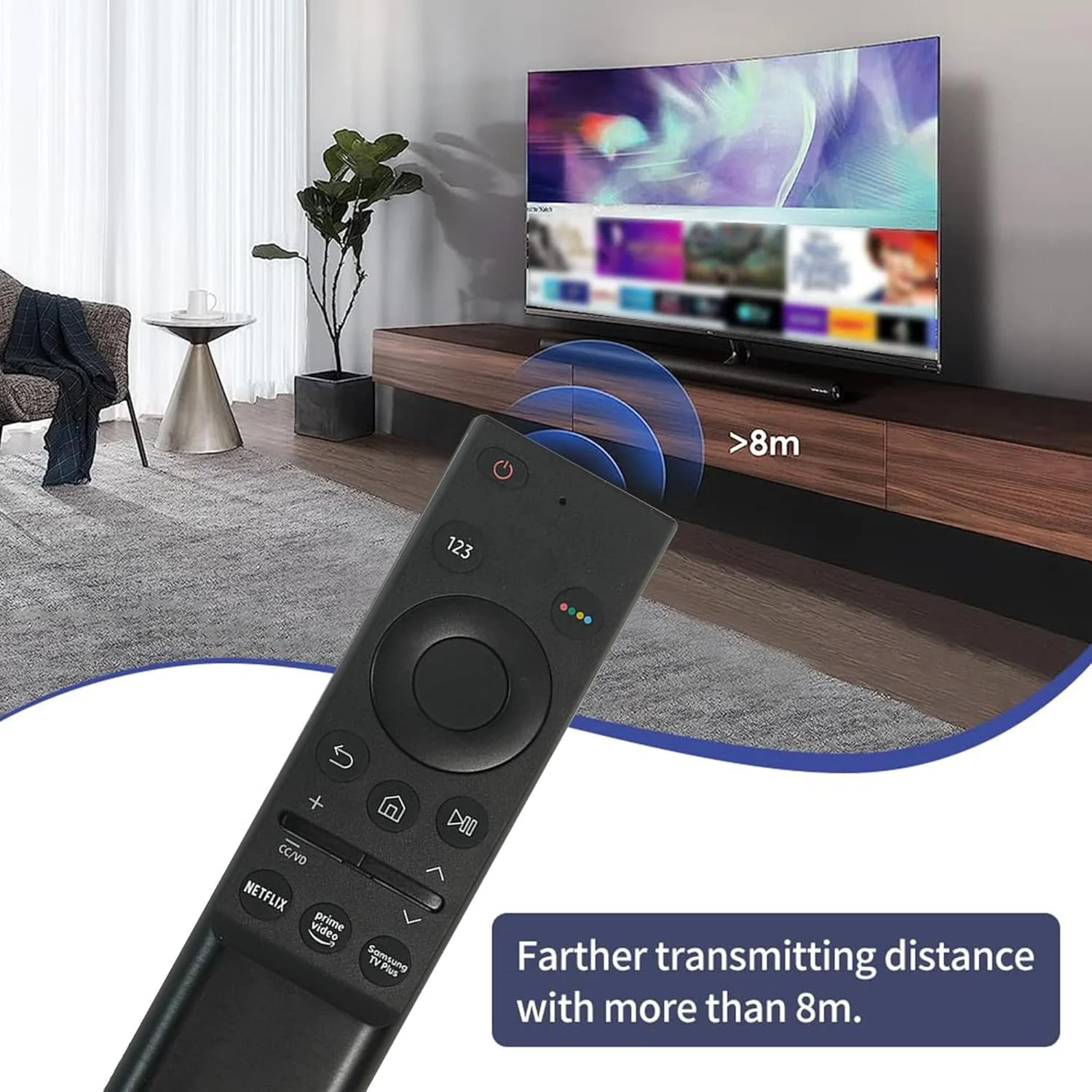 ریموت کنترل تلویزیون سامسونگ جایگزین جهانی برای تلویزیون های سامسونگ سازگار با تمام مدل های تلویزیون سامسونگ