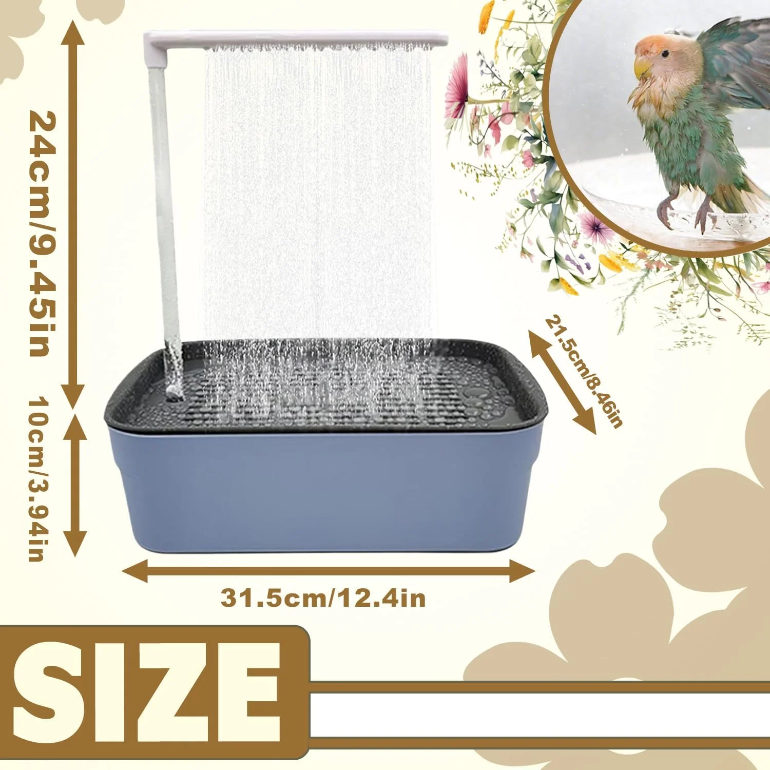 دوش آب چرخشی حمام حیوانات خانگی، دوش آب چرخشی اتوماتیک پرندگان، دوش مرغ عشق، دوش چند منظوره پرندگان، برای طوطی های کوچک، مرغ عشق ها، عروس هلندی ها دوش آب چرخشی حمام حیوانات خانگی، دوش آب چرخشی اتوماتیک پرندگان، دوش مرغ عشق، دوش چند منظوره پرندگان، برای طوطی های کوچک، مرغ عشق ها، عروس هلندی ها