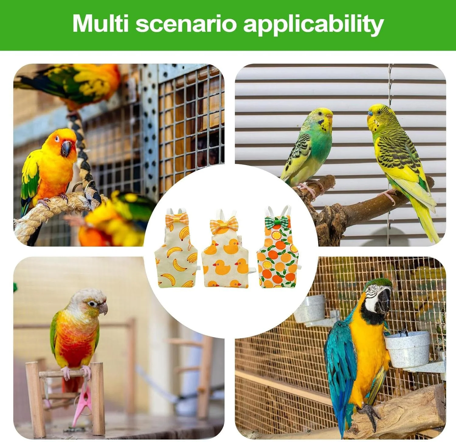 پوشک کبوتر | پوشک پرنده برای عروس هلندی | 3 عدد لباس حیوانات خانگی زیبا با بند برای بالکن هالووین خانه باغ - اتاق نشیمن حیاط پوشک کبوتر | پوشک پرنده برای عروس هلندی | 3 عدد لباس حیوانات خانگی زیبا با بند برای بالکن هالووین خانه باغ - اتاق نشیمن حیاط