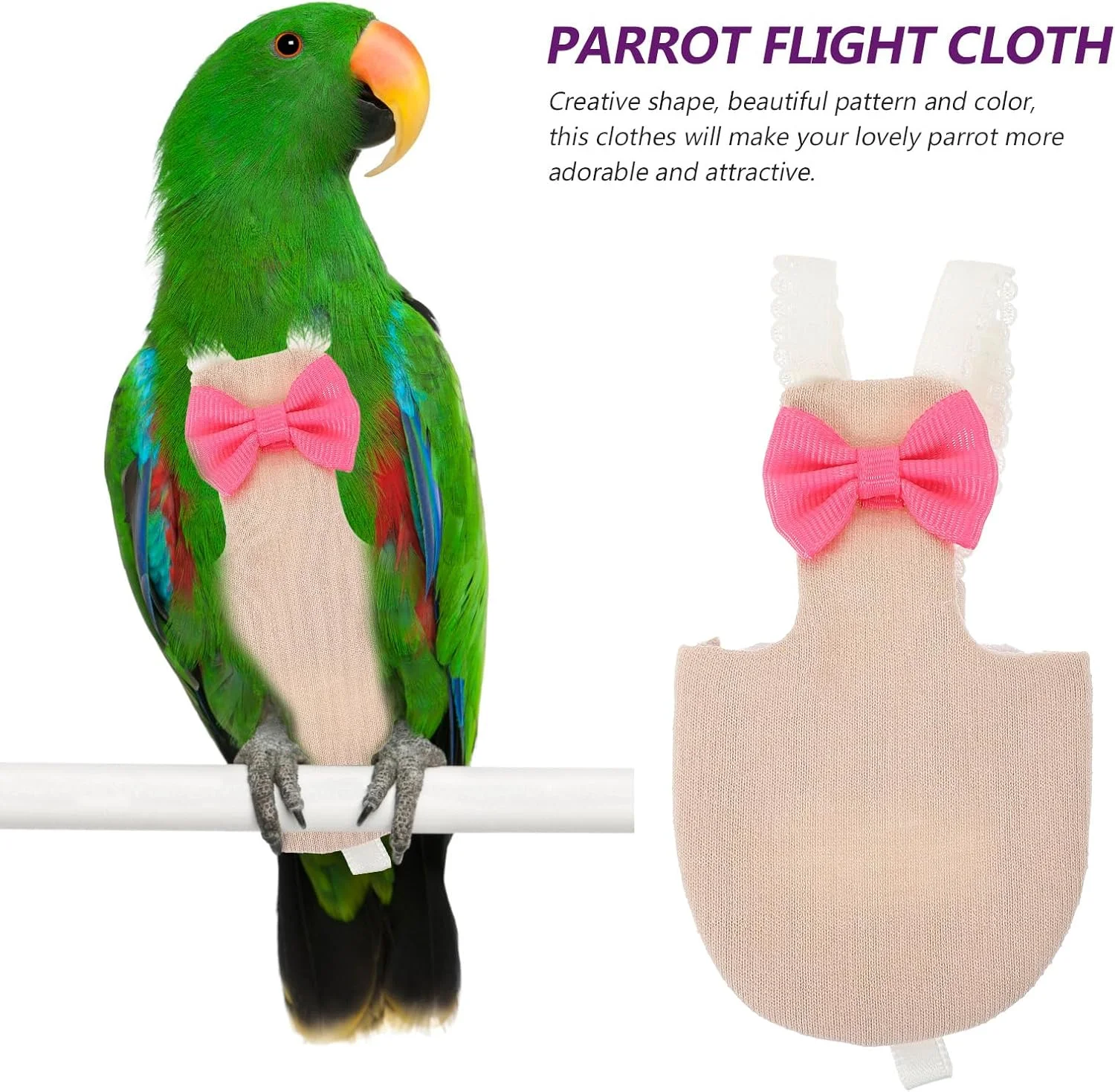 ست 3 عددی پوشک پرنده، لباس پرواز پرنده، پوشک طوطی عروس هلندی، کبوتر، غاز، لباس مناسب برای اردک، حیوانات، طوطی کوتوله، پنبه ای