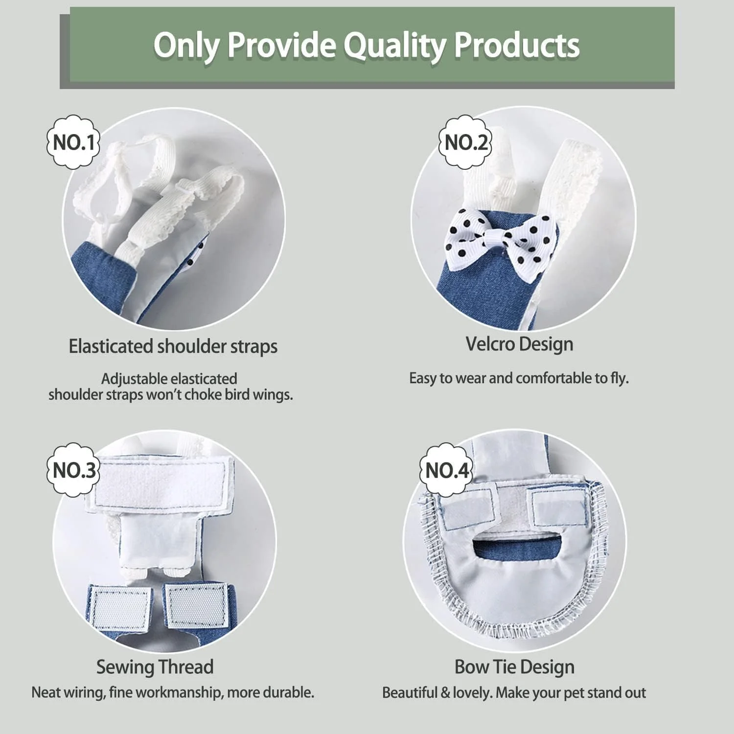 لباس پرواز پرنده، پوشک با لایه های داخلی، لباس ضد آب ادرار برای طوطی ها، عروس هلندی، ماکائو، باجریگار آفریقایی، مرغ عشق (M، کابوی آبی)