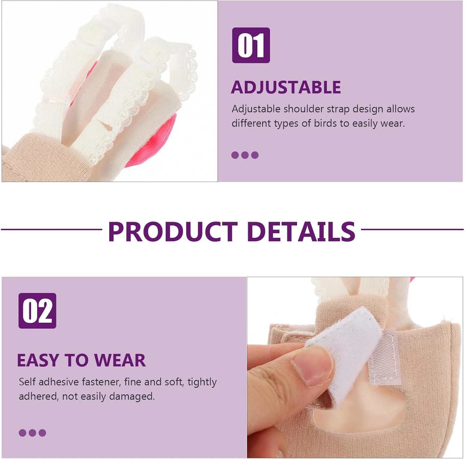 ست 3 عددی پوشک پرنده، لباس پرواز پرنده، پوشک طوطی عروس هلندی، کبوتر، غاز، لباس مناسب برای اردک، حیوانات، طوطی کوتوله، پنبه ای