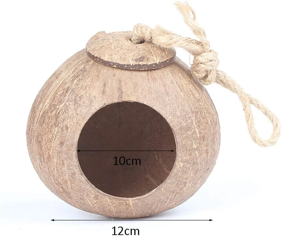 لانه پرنده پیاولینگ، لانه نارگیلی طبیعی، قفس پرورش طوطی و مرغ عشق، قفس آویز، خانه کوچک گرم و بادوام لانه پرنده پیاولینگ، لانه نارگیلی طبیعی، قفس پرورش طوطی و مرغ عشق، قفس آویز، خانه کوچک گرم و بادوام