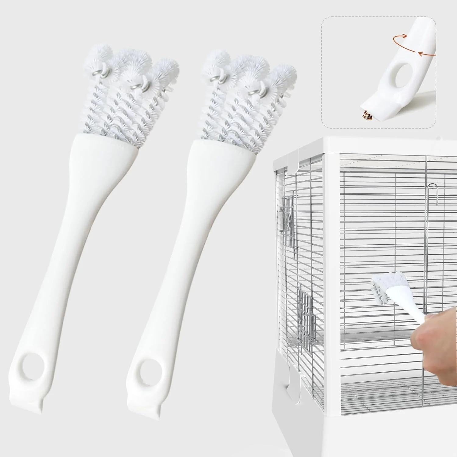 برس تمیز کننده قفس پرنده YOOSO WING با دسته بلند و بیلچه - برس آسان برای برداشتن فضولات پرنده برای قفس های طوطی و حیوانات خانگی و میله های نشیمن پرنده - ابزار و لوازم جانبی بادوام برای تمیز کردن قفس (1) برس تمیز کننده قفس پرنده YOOSO WING با دسته بلند و بیلچه - برس آسان برای برداشتن فضولات پرنده برای قفس های طوطی و حیوانات خانگی و میله های نشیمن پرنده - ابزار و لوازم جانبی بادوام برای تمیز کردن قفس (1)