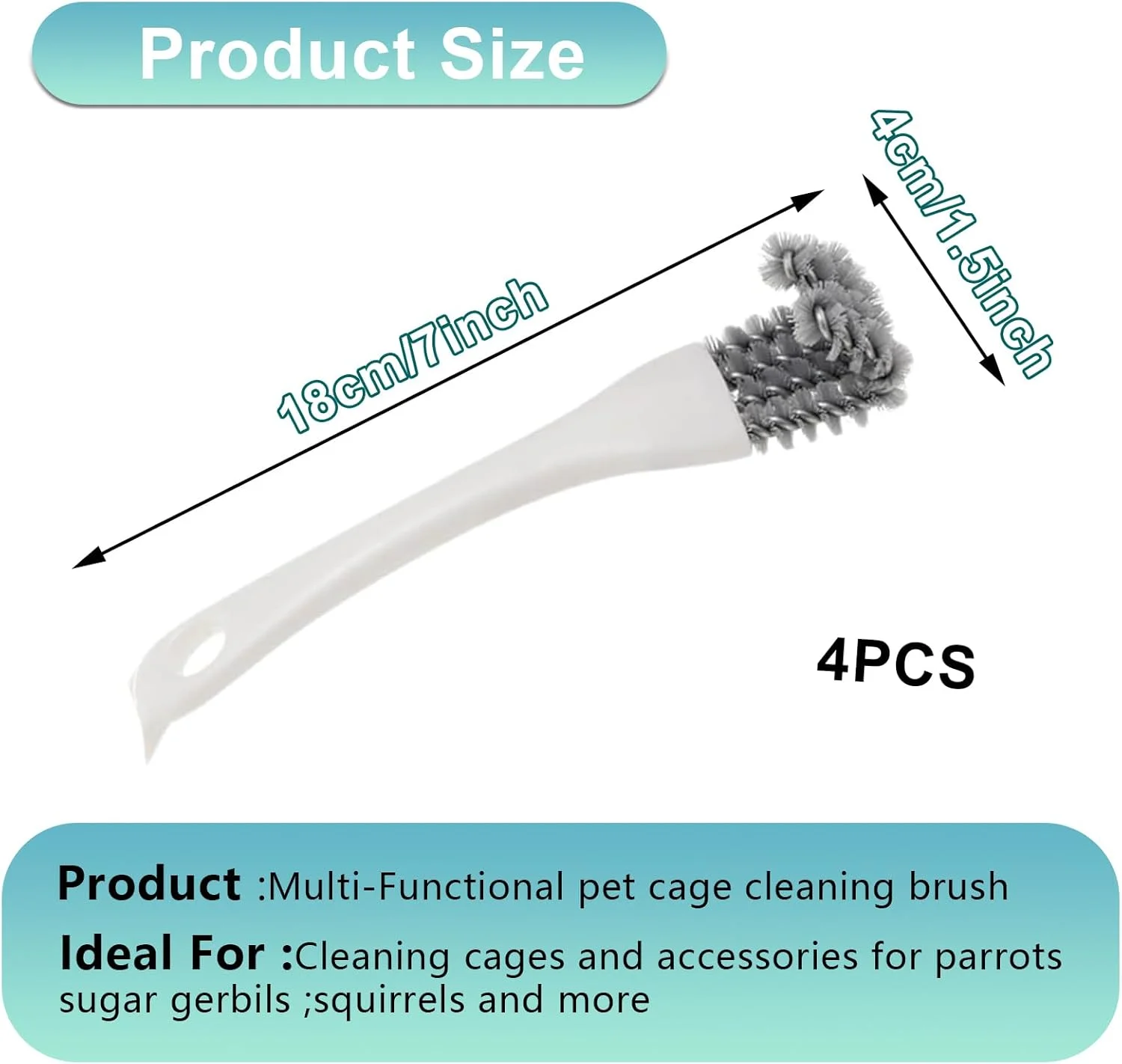 تمیز کننده قفس پرنده Wbgraceful با دسته بلند و بیلچه تمیز کننده قفس پرنده Wbgraceful با دسته بلند و بیلچه