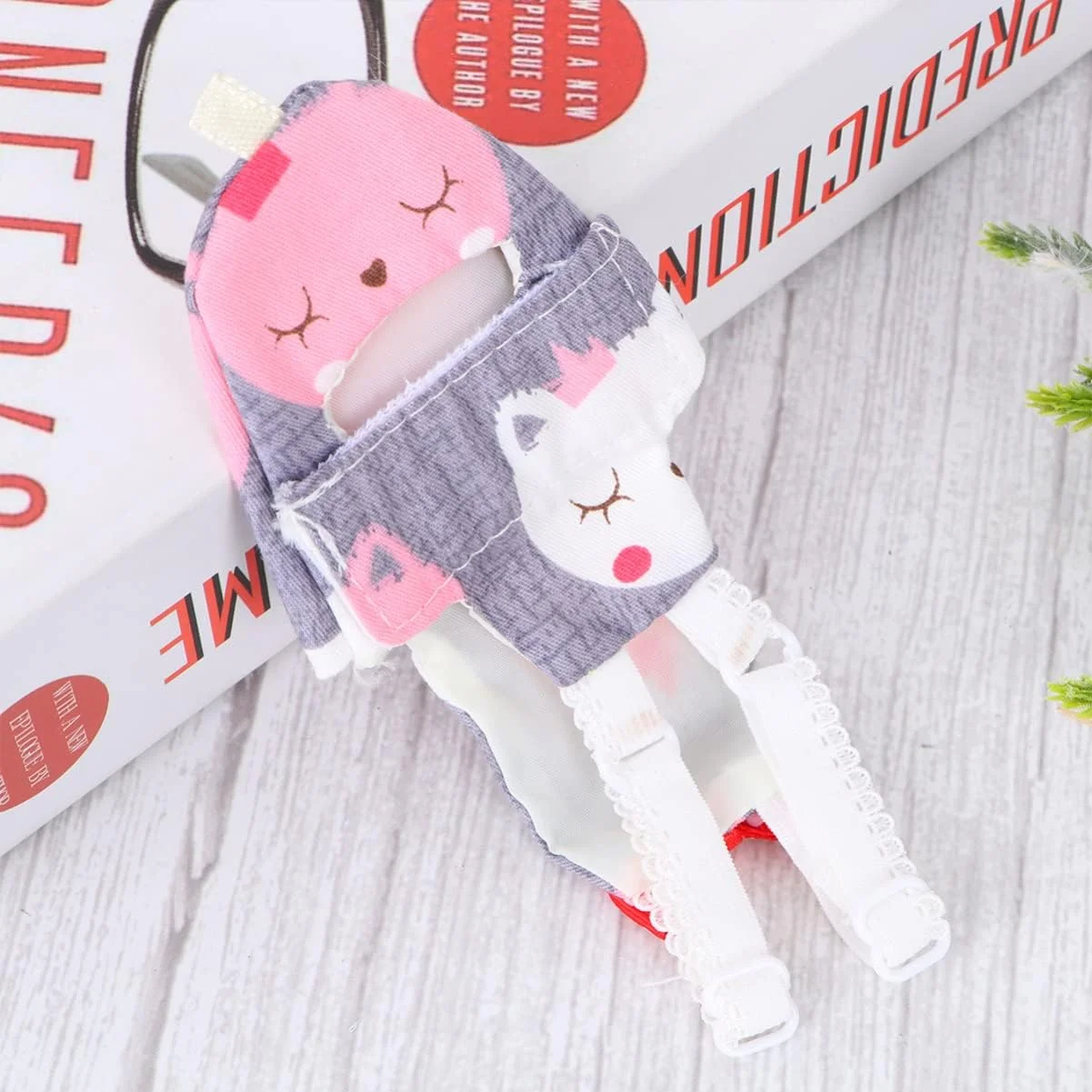 پوشک پرنده قابل شستشو، پوشک طوطی، پوشک های ضد آب و قابل استفاده مجدد، شلوار پوشک پرنده، لوازم حیوانات خانگی برای کوکاتیل (گربه خاکستری M)