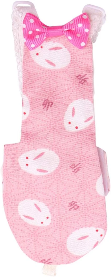 پوشک پرنده قابل شستشو، پوشک پرنده طوطی قابل استفاده مجدد، پوشک ضد آب پرنده، شلوار پوشک پرنده، لوازم حیوانات خانگی برای عروس هلندی (خرگوش صورتی XS)