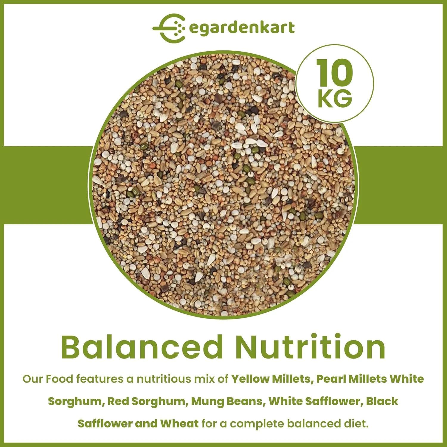 غذای پرندگان وحشی Egardenkart وزن 10 کیلوگرم - مخلوط دانه اقتصادی پرندگان برای انواع پرندگان وحشی | خوراک پرنده برای کبوتر، مینا، چکاوک، بلبل، گنجشک، هدهد | دانه های پرندگان در فضای باز (10 کیلوگرم، دانه های کوچک) غذای پرندگان وحشی Egardenkart وزن 10 کیلوگرم - مخلوط دانه اقتصادی پرندگان برای انواع پرندگان وحشی | خوراک پرنده برای کبوتر، مینا، چکاوک، بلبل، گنجشک، هدهد | دانه های پرندگان در فضای باز (10 کیلوگرم، دانه های کوچک)