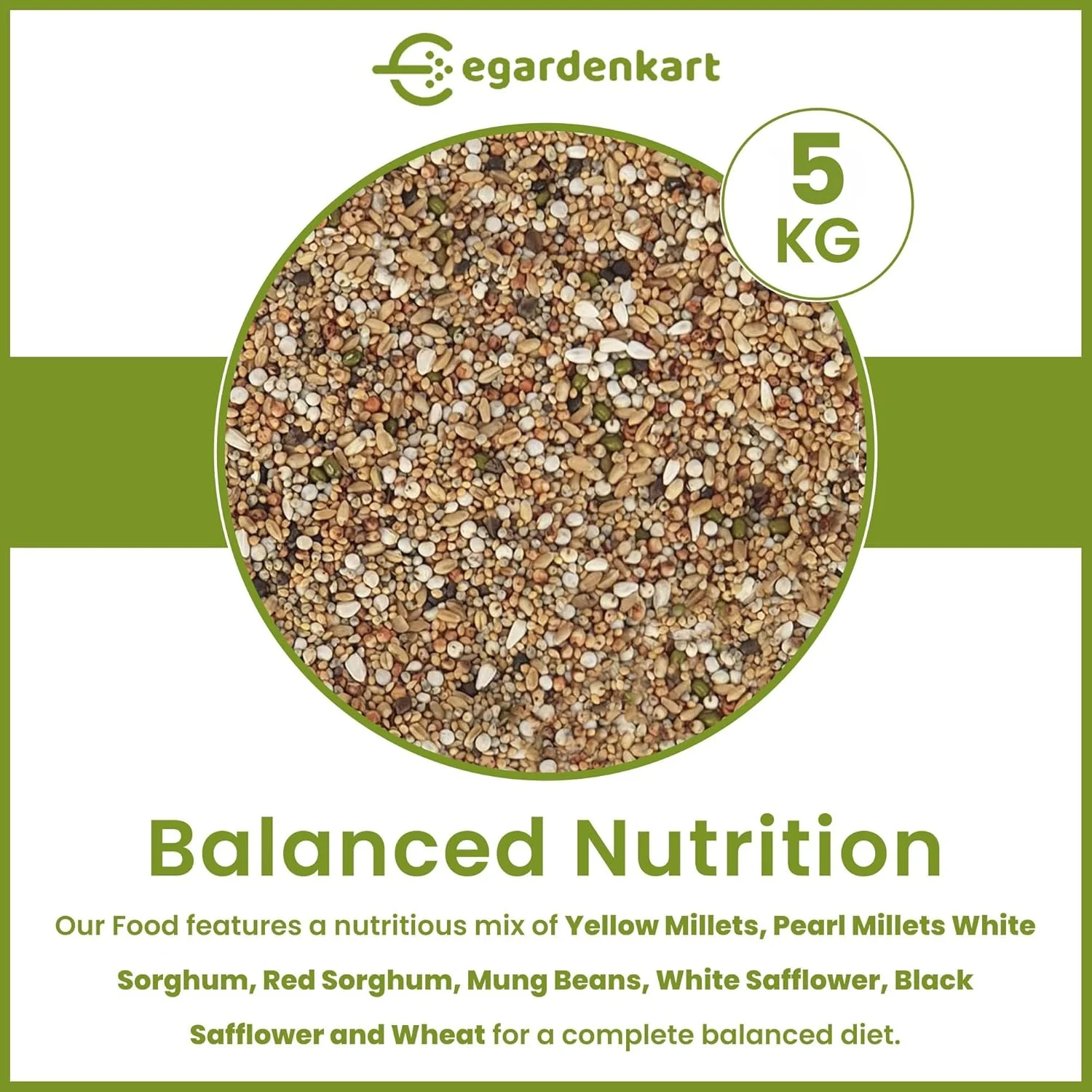 غذای پرندگان وحشی Egardenkart وزن 5 کیلوگرم - مخلوط دانه اقتصادی پرندگان برای انواع پرندگان وحشی | خوراک پرنده برای کبوتر، مینا، چکاوک، بلبل، گنجشک، هدهد | دانه های پرندگان در فضای باز (5 کیلوگرم، دانه های کوچک) غذای پرندگان وحشی Egardenkart وزن 5 کیلوگرم - مخلوط دانه اقتصادی پرندگان برای انواع پرندگان وحشی | خوراک پرنده برای کبوتر، مینا، چکاوک، بلبل، گنجشک، هدهد | دانه های پرندگان در فضای باز (5 کیلوگرم، دانه های کوچک)