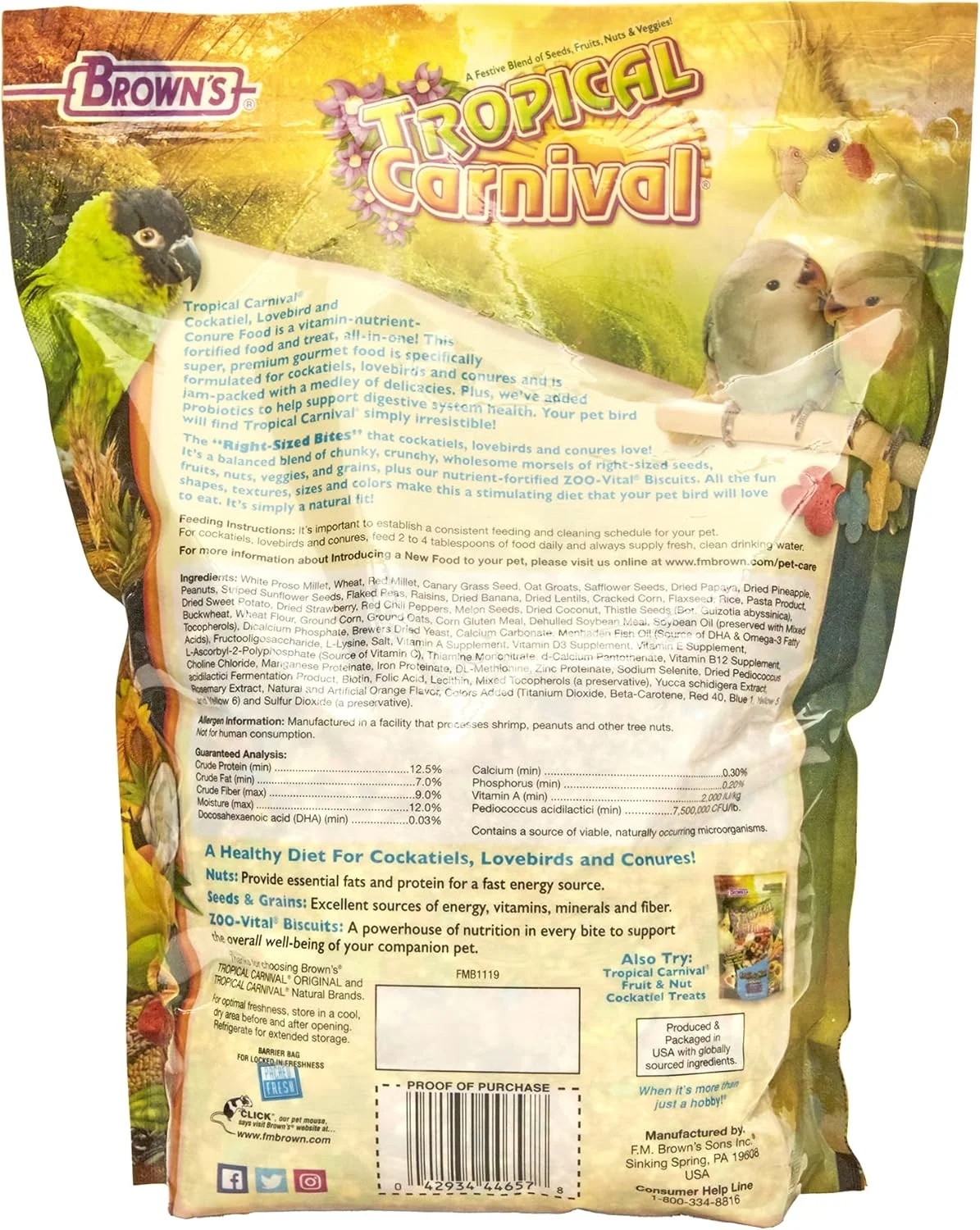 غذای عروس هلندی براون مدل Tropical Carnival وزن 1.36 کیلوگرم غذای عروس هلندی براون مدل Tropical Carnival وزن 1.36 کیلوگرم