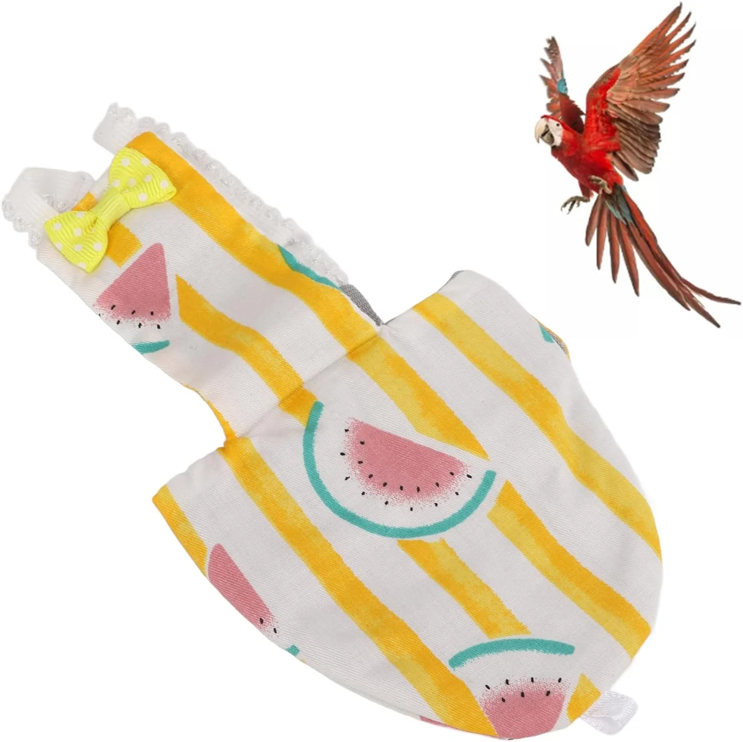 پوشک پرنده قابل شستشو - لباس پرواز قابل تنظیم و استفاده مجدد برای مرغ عشق، عروس هلندی، کانور و پرندگان کوچک خانگی (M)