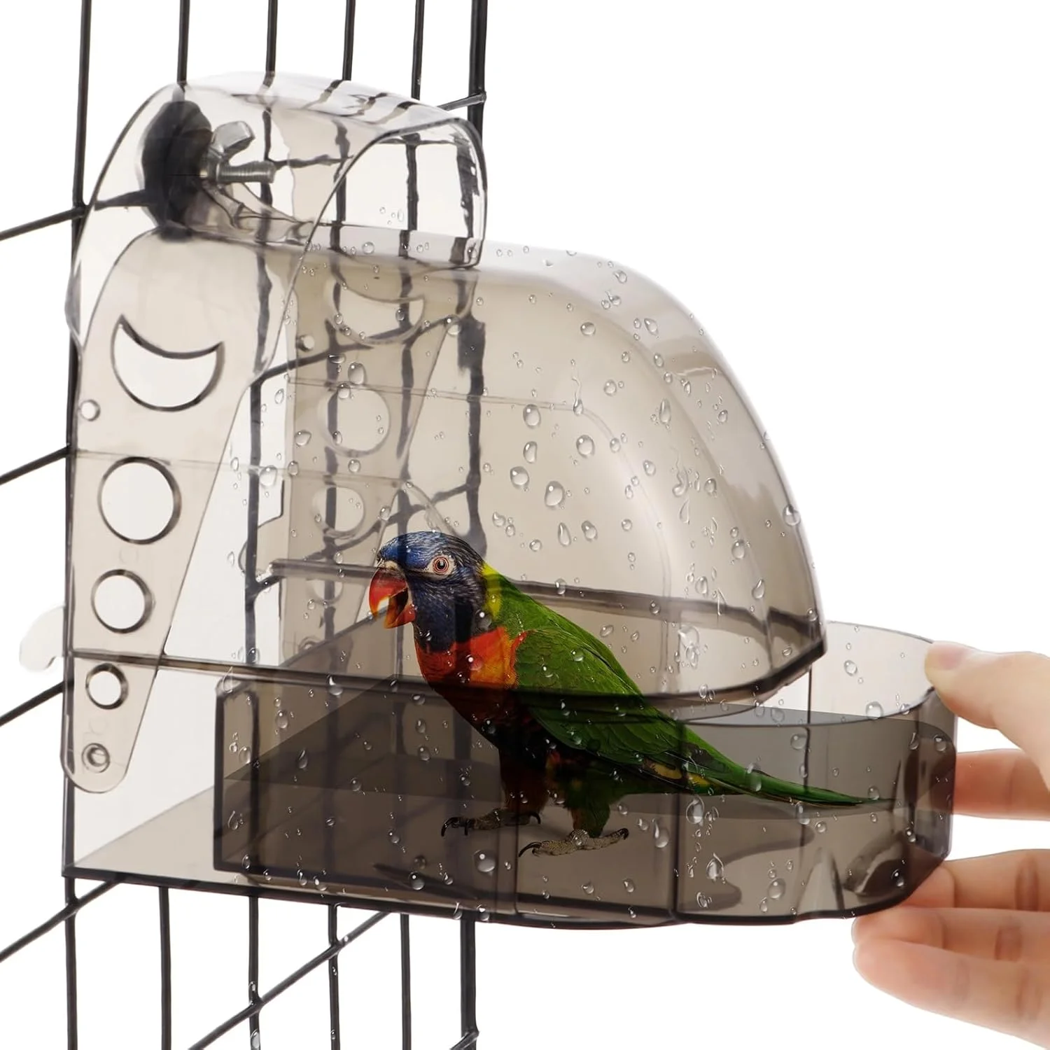 ظرف حمام پرنده Tideme، مناسب برای قفس پرندگان ظرف حمام پرنده Tideme، مناسب برای قفس پرندگان