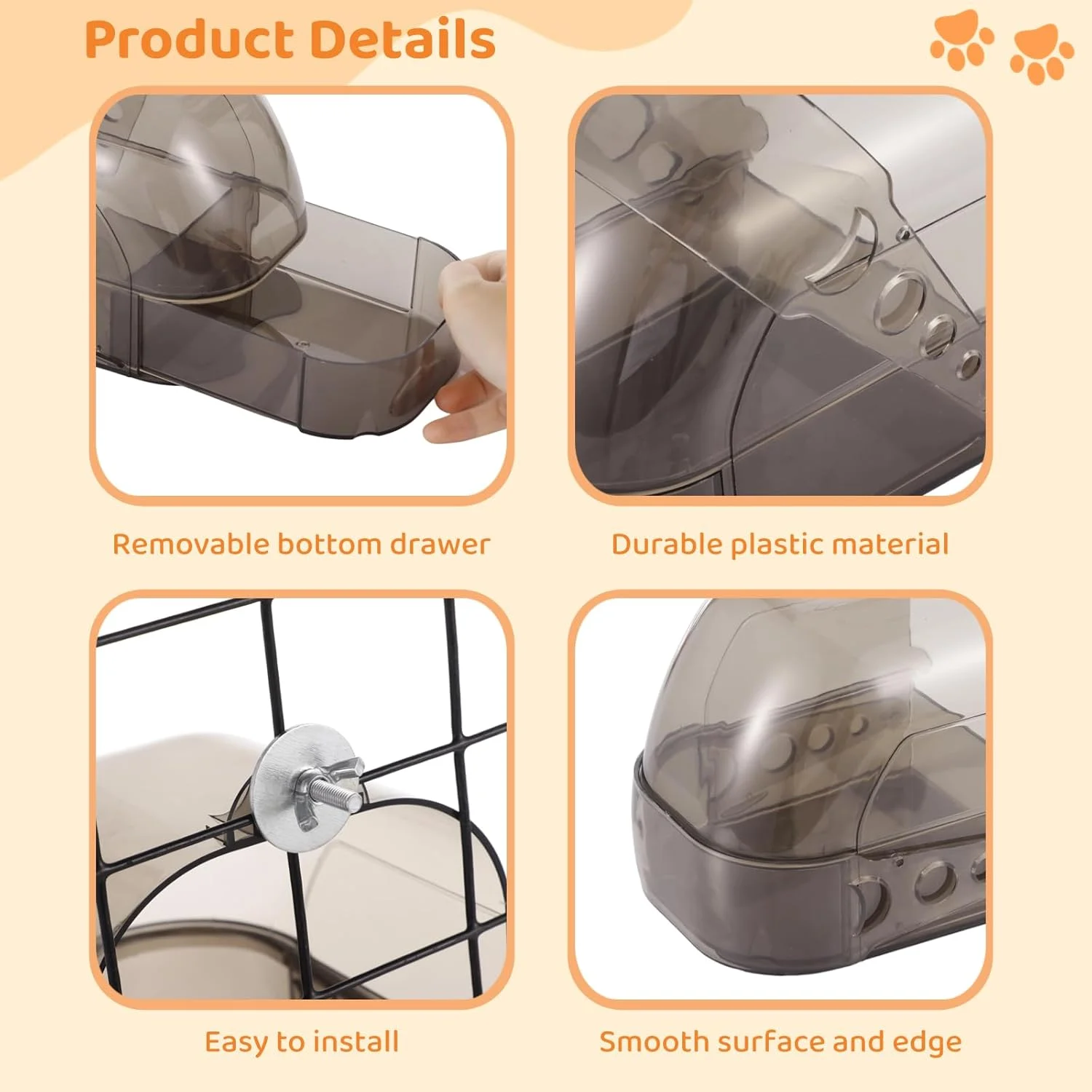 ظرف حمام پرنده Tideme، مناسب برای قفس پرندگان ظرف حمام پرنده Tideme، مناسب برای قفس پرندگان